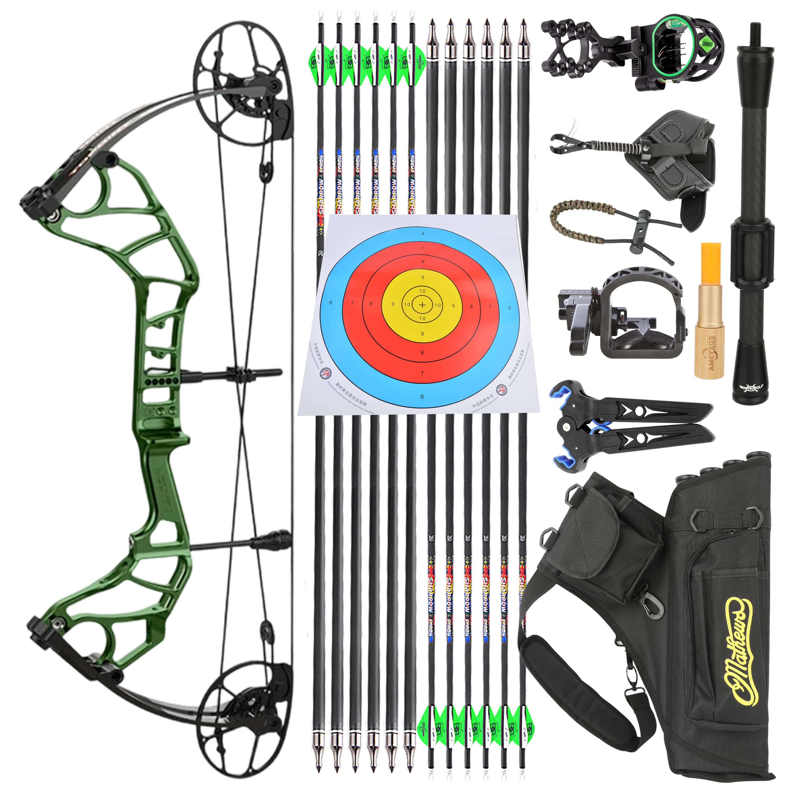50-60lbs Compound BowArchery Set Target Hunting 