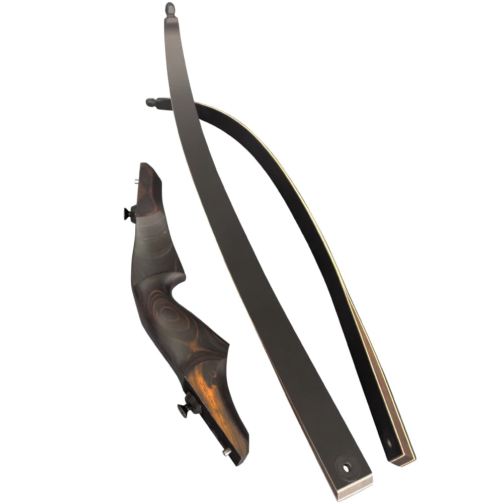 60" Recurve Bow Takedown Wooden Bow Hunting Shooting 25-60lbs