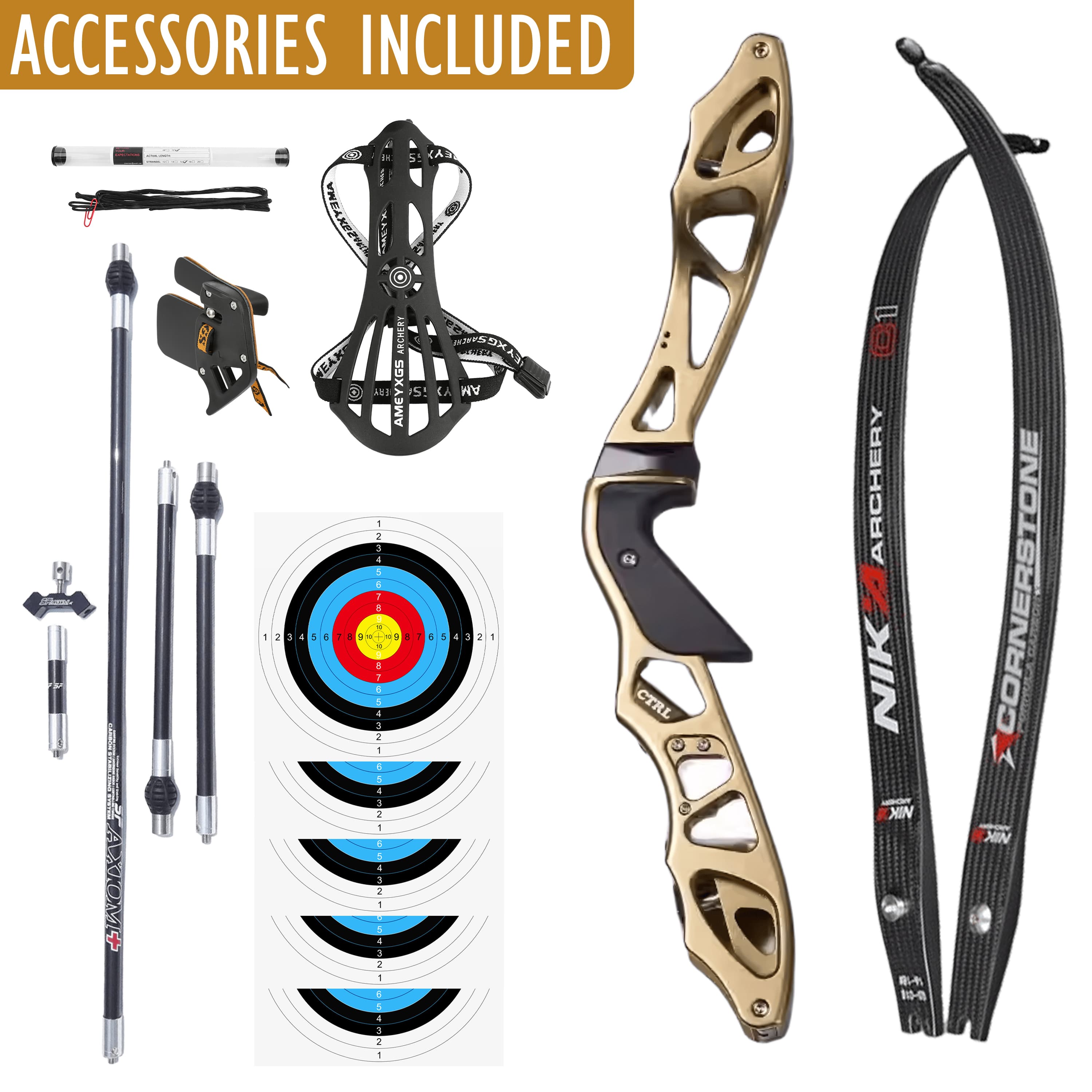 Archery ILF Recurve Bow Set 16-56LBS Hunting RH Bow