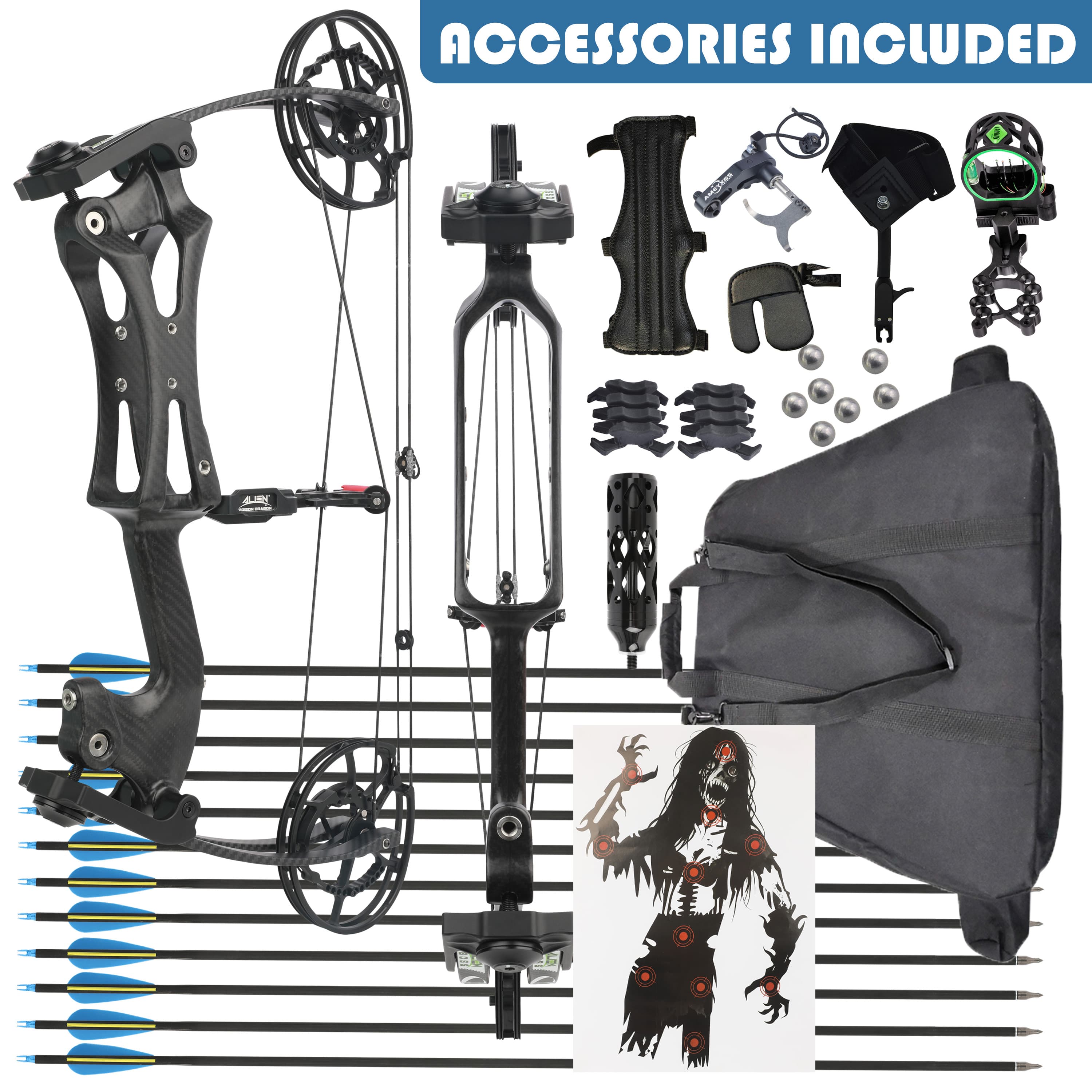 Compound Bow and Arrow Set Professional Competition Pulley Bow 