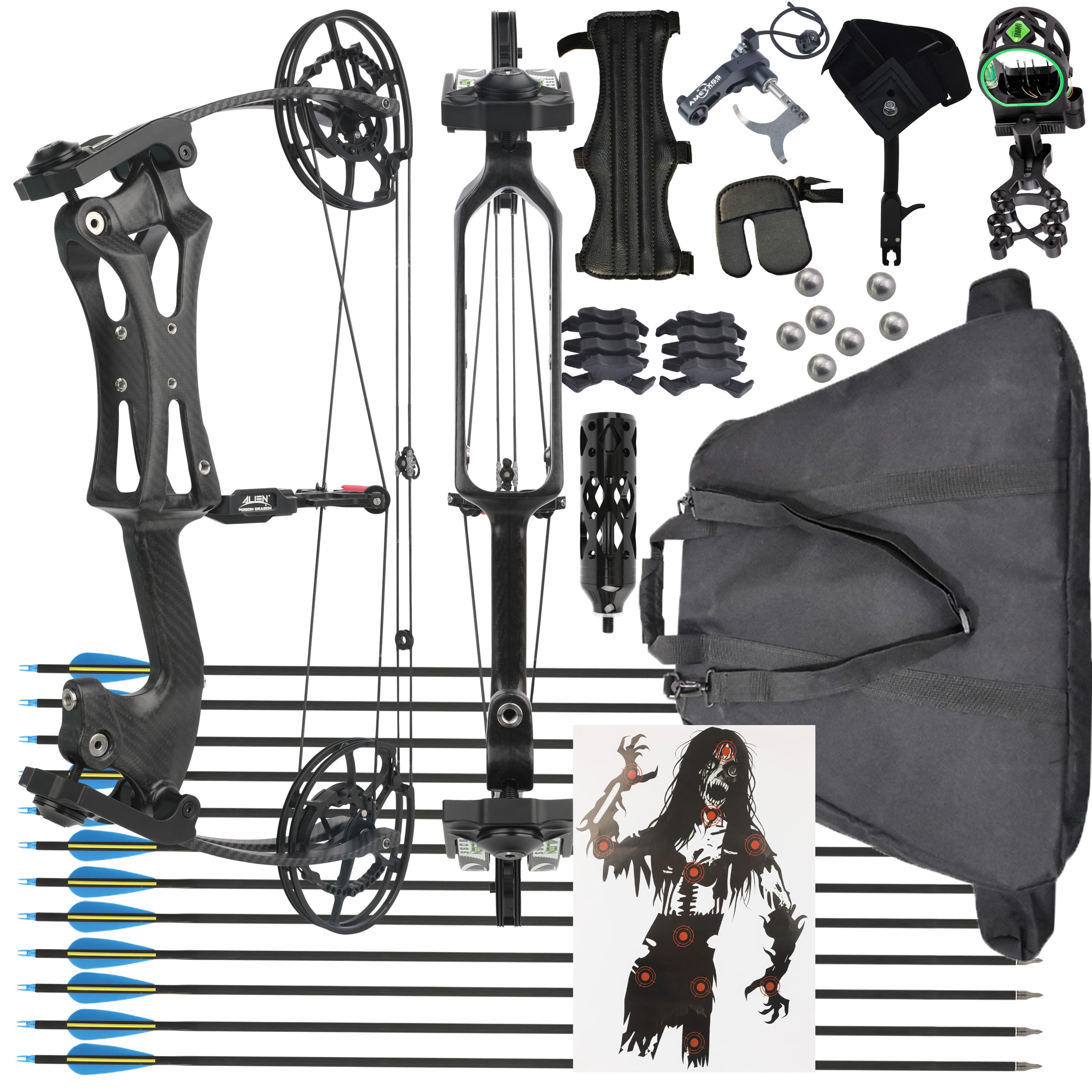 Compound Bow and Arrow Set Professional Competition Pulley Bow 