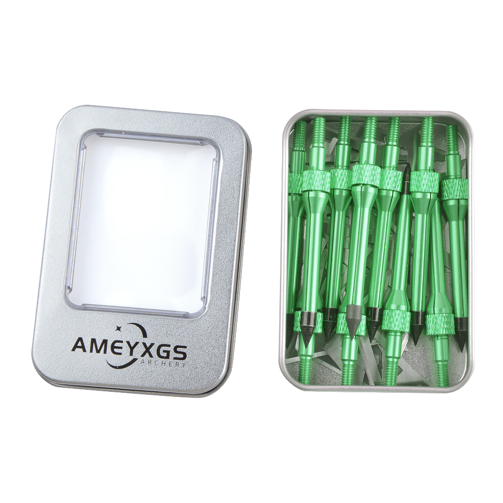 ox with Foam Insert for Arrowheads – Silver, Fits 6 Arrowheads (100 Grain) + 1 Arrow Box