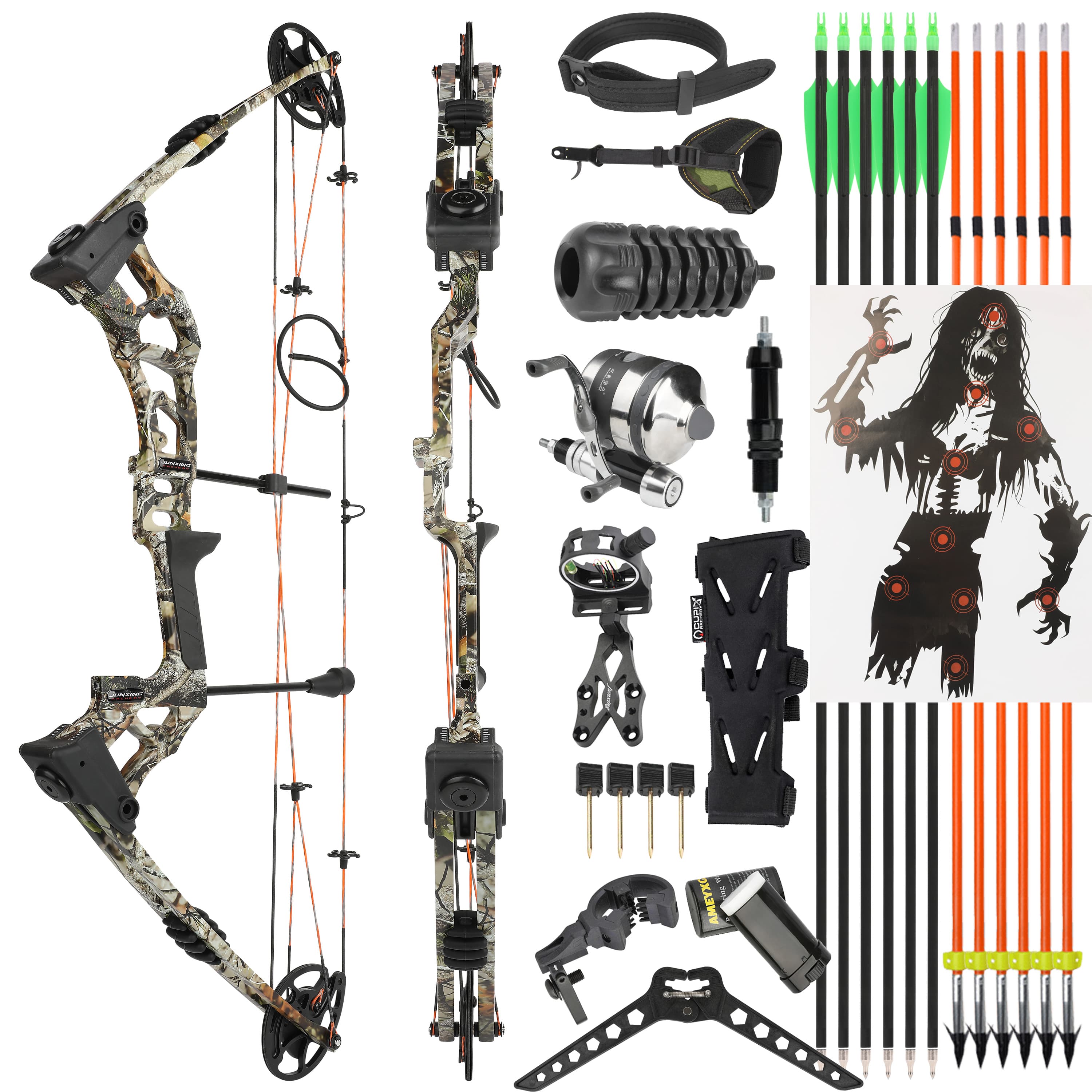 Compound Bow 0-70lbs Archery Set Target Hunting RH