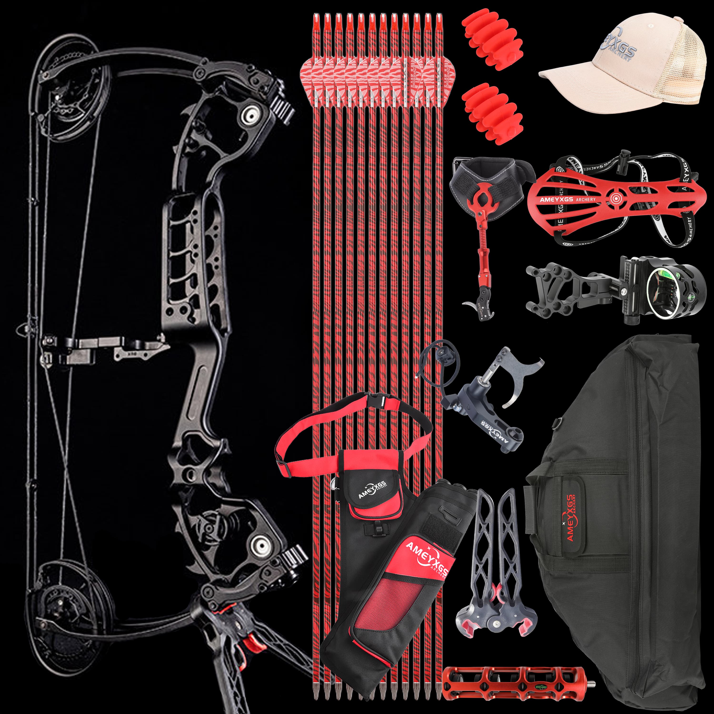 Compound Bow 40-70lbs Archery Set Target Hunting RH LH