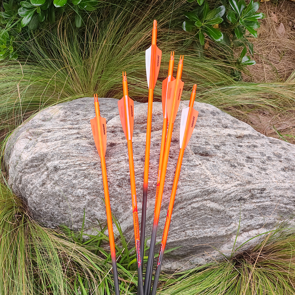 CTBC6.2 Carbon Arrows 300 Spine 3" Shield Vanes 12pcs 85cm