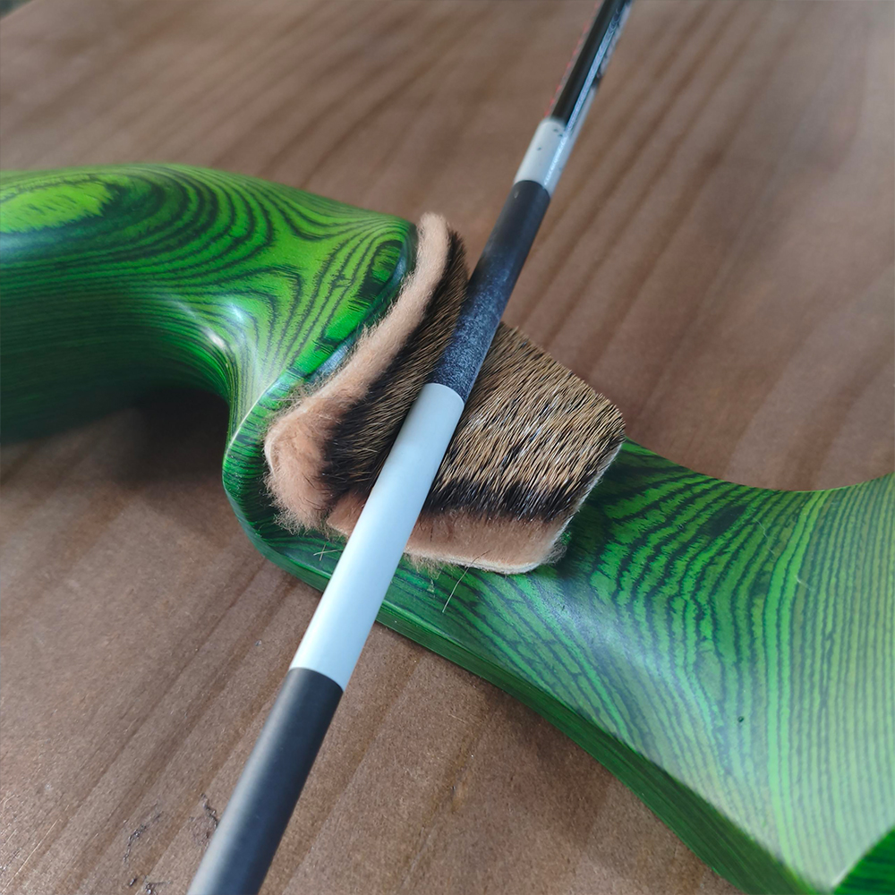 Mink Fur Arrow Rest Trapezoid Adhesive Pad for Archery