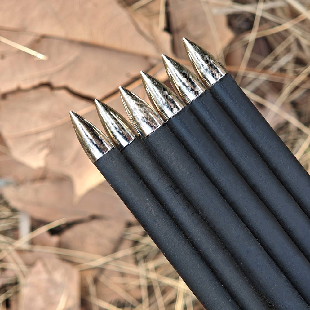 1.75" 2 Yellow 1 White Shield Plastic Feather Carbon Arrows – 12pcs