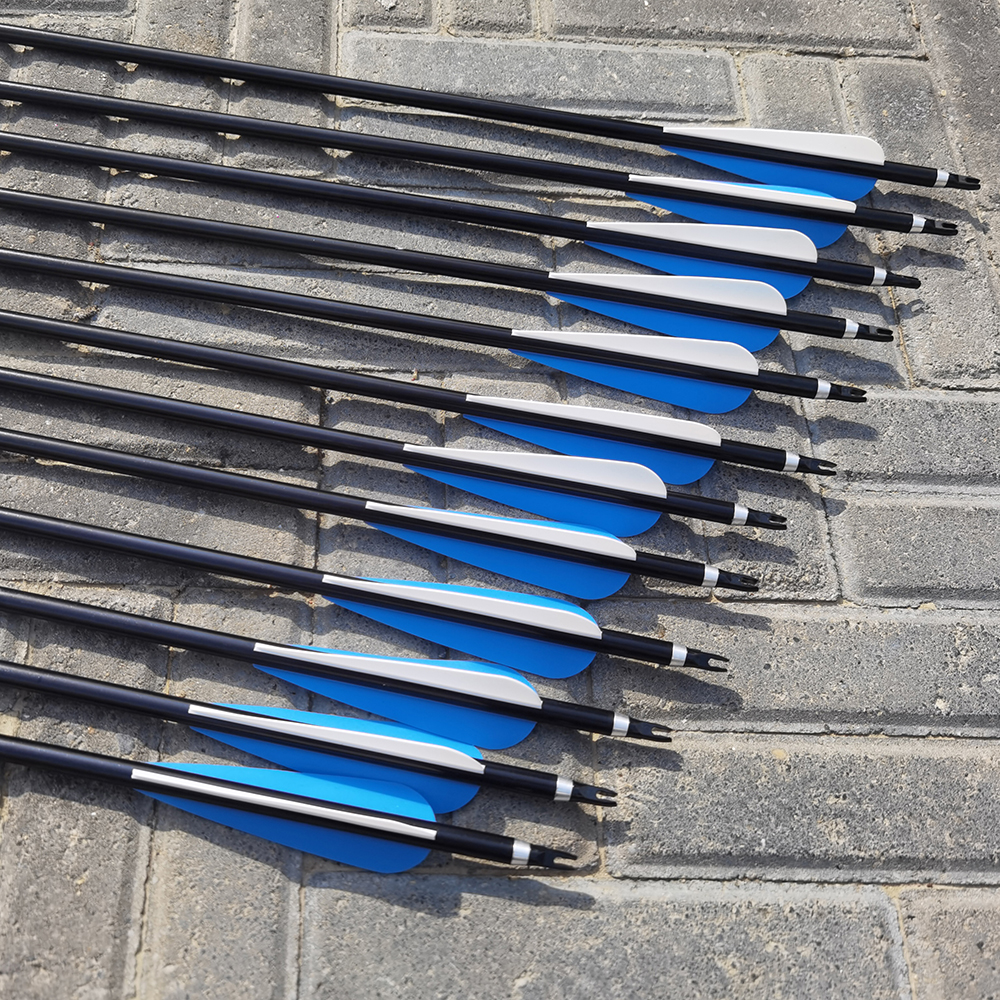  Aluminum Arrows 300 Spine 4" Vanes 6/12pcs
