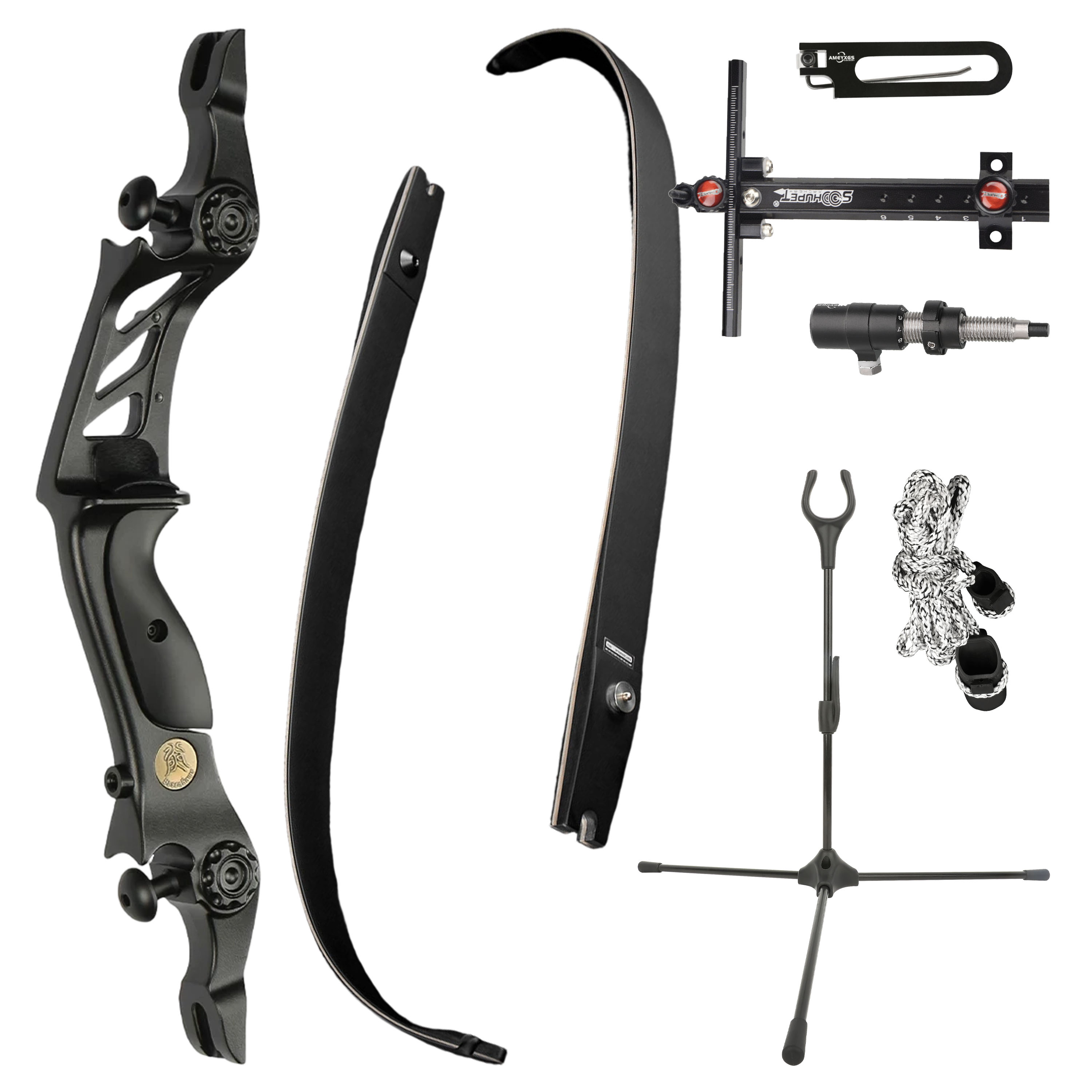 SHARROW Archery ILF Recurve Bow 68" 30-45lbs Fiberglass Limbs Aluminum Riser