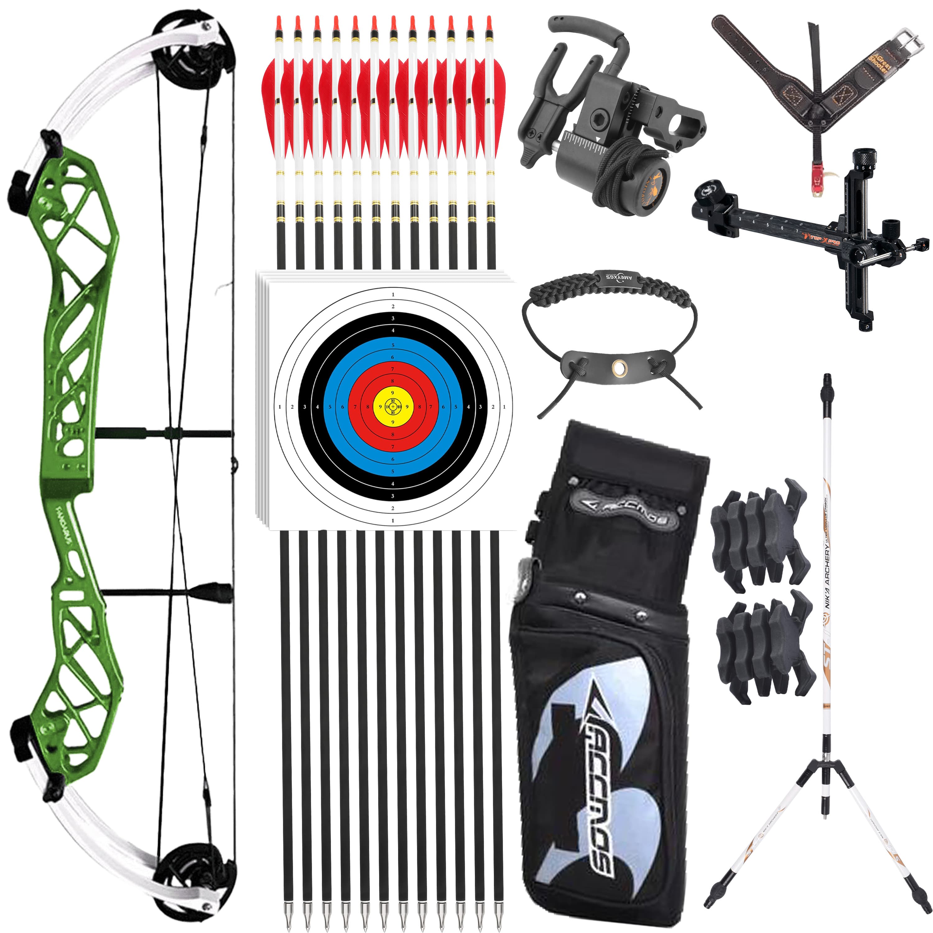 Archery 50-60lbs Compound Bow Set Target Hunting 