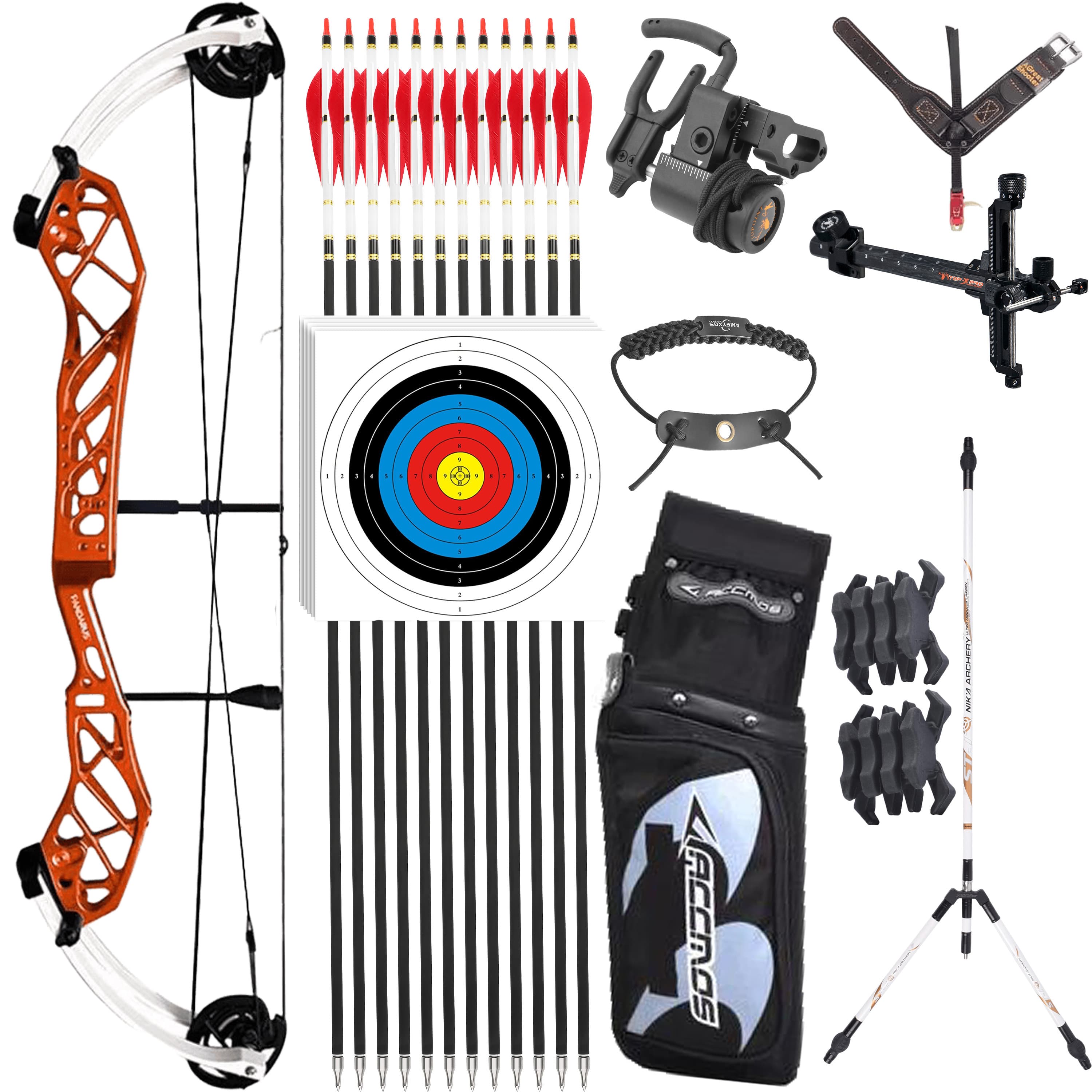 Archery 50-60lbs Compound Bow Set Target Hunting 