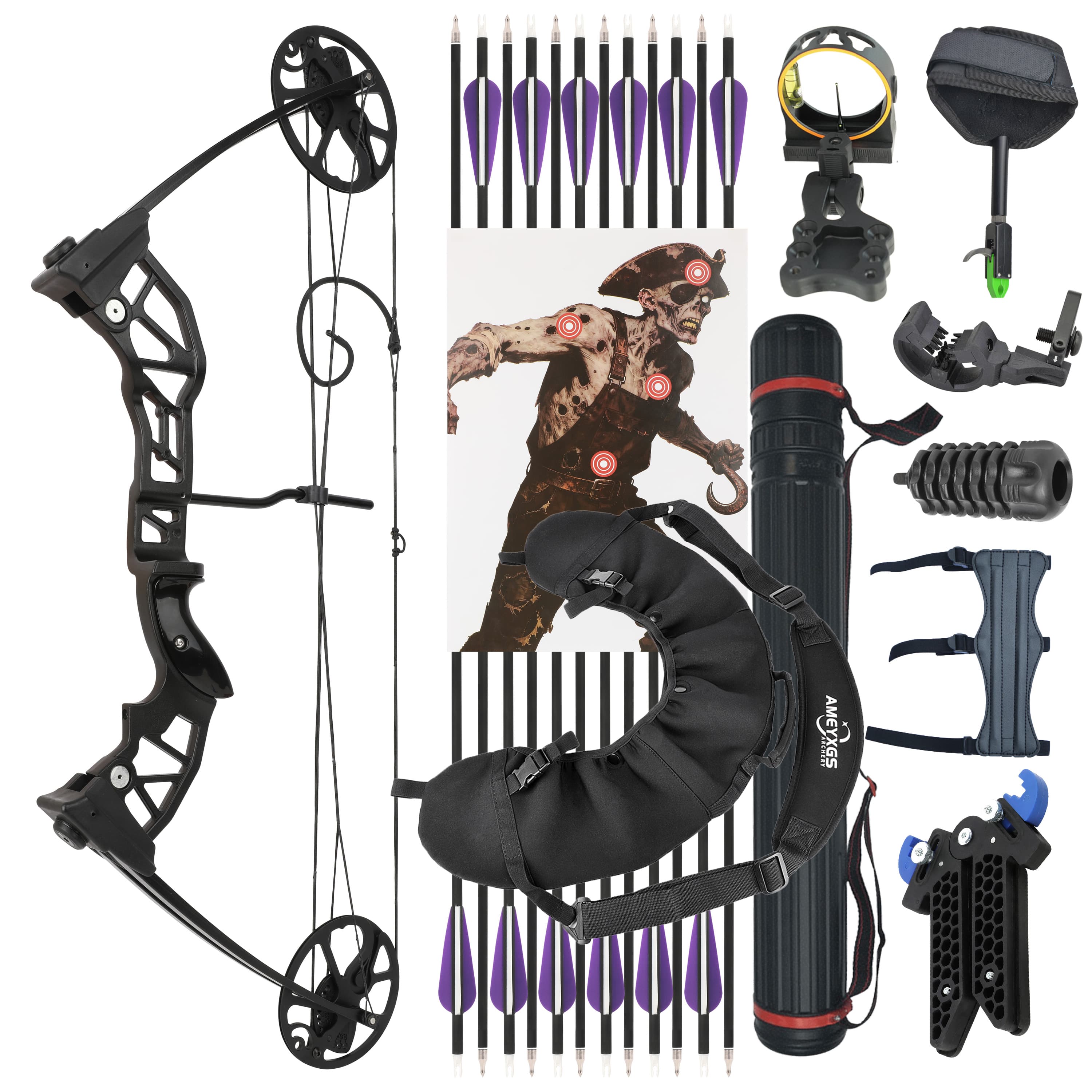 30-70lbs Compound Bow Set Target Archery Hunting