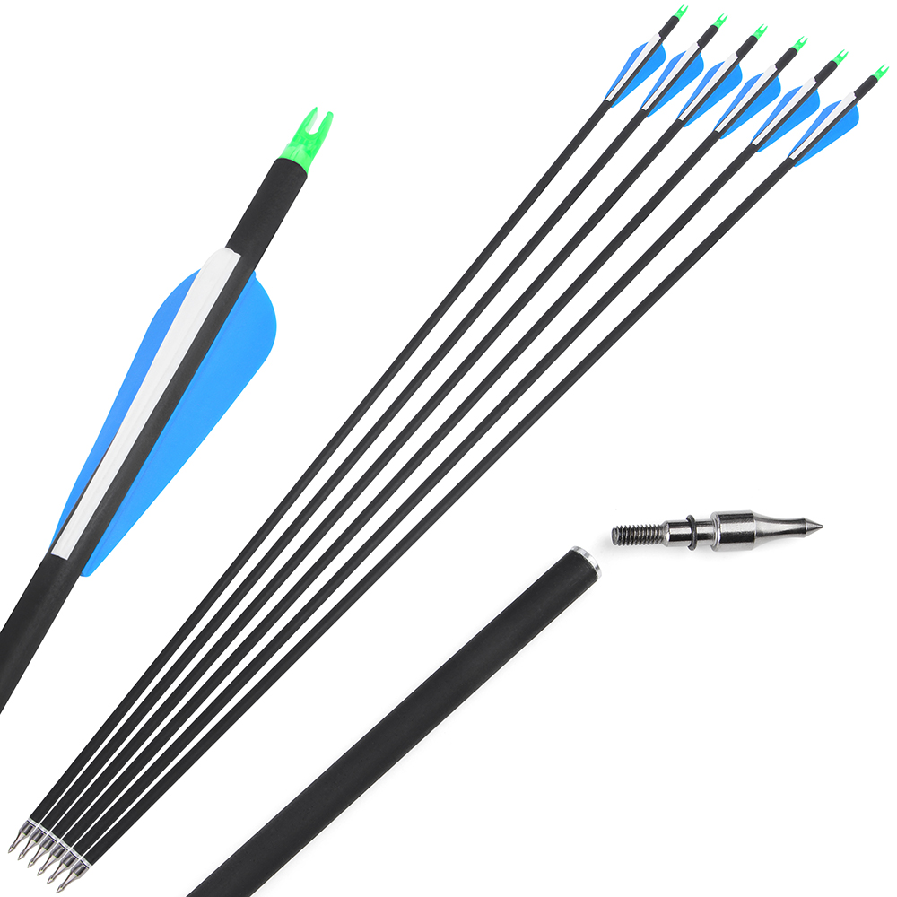 500 Spine Mixed Carbon Arrows – 12pcs
