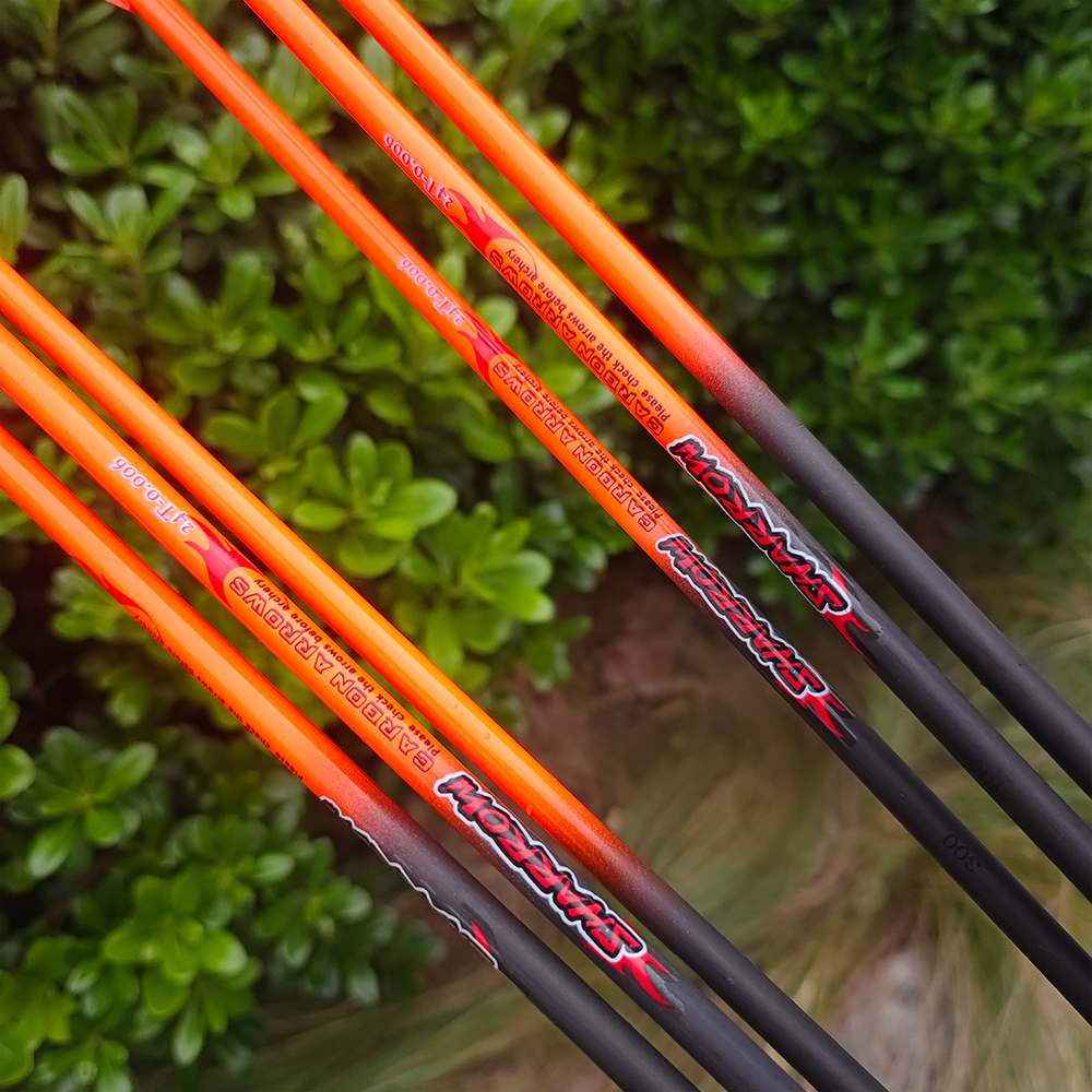 CTBC6.2 Carbon Arrows 300 Spine 3" Shield Vanes 12pcs 85cm