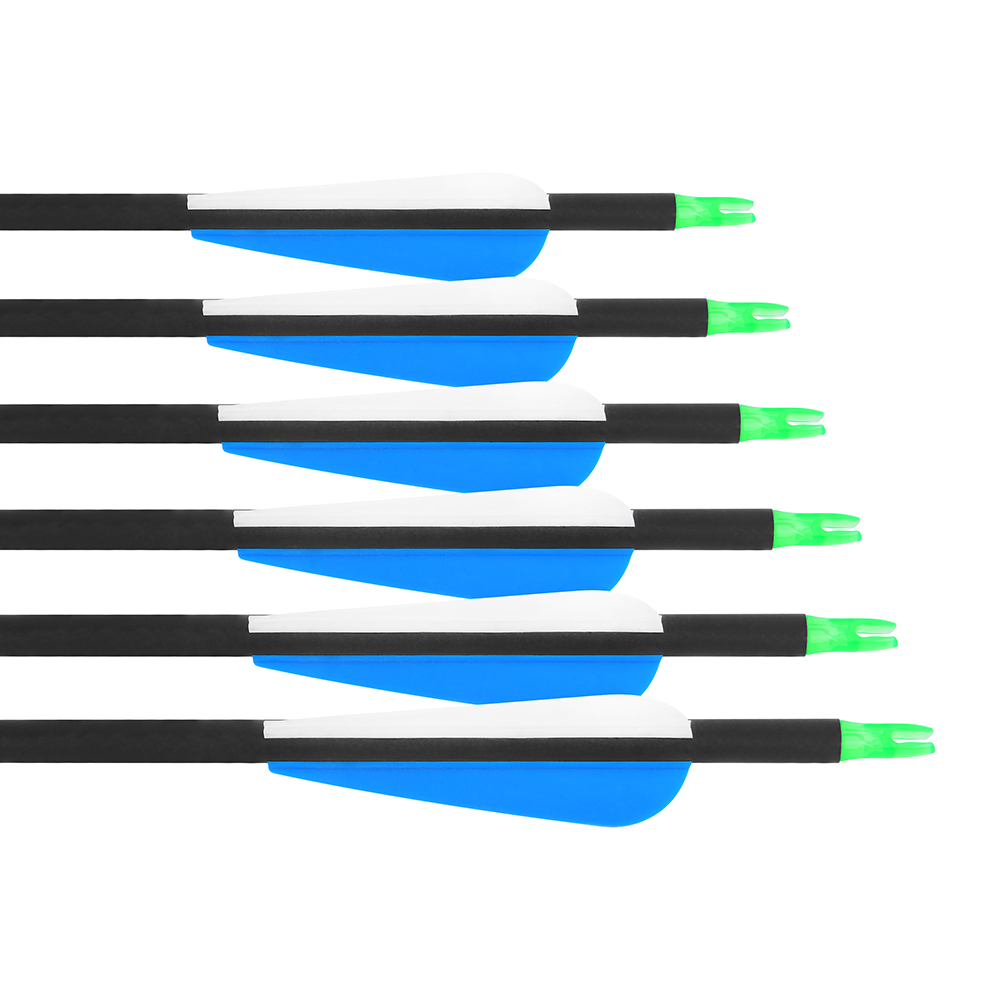 500 Spine Mixed Carbon Arrows – 12pcs