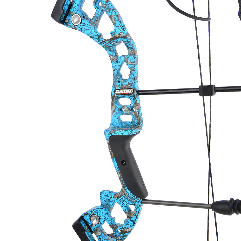 Blue Adjustable Compound Bow 30-55lbs 310fps Aluminum Alloy Hunting Bow