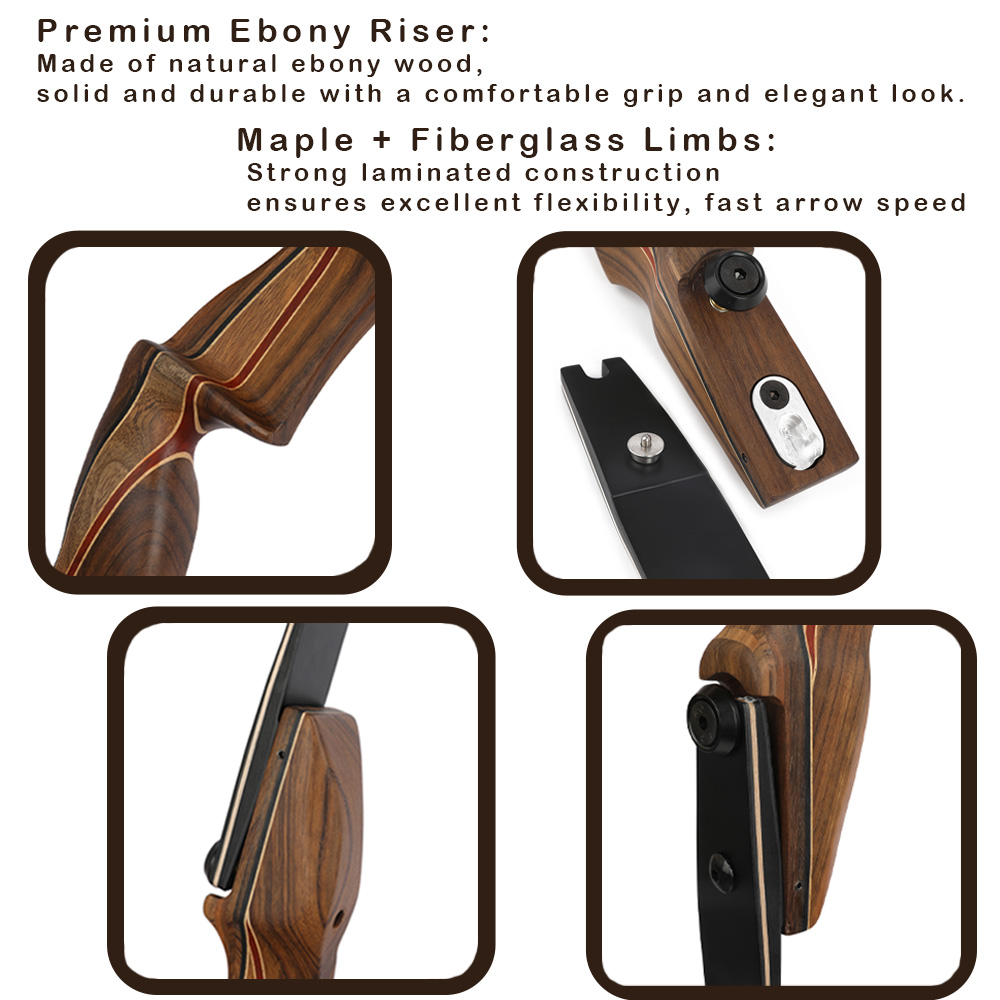 Kaimai 710 Takedown Recurve Bow 30-60lbs with Full Archery Set