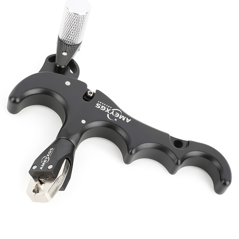 AMEYXGS 4-Finger Aluminum Archery Release – Black
