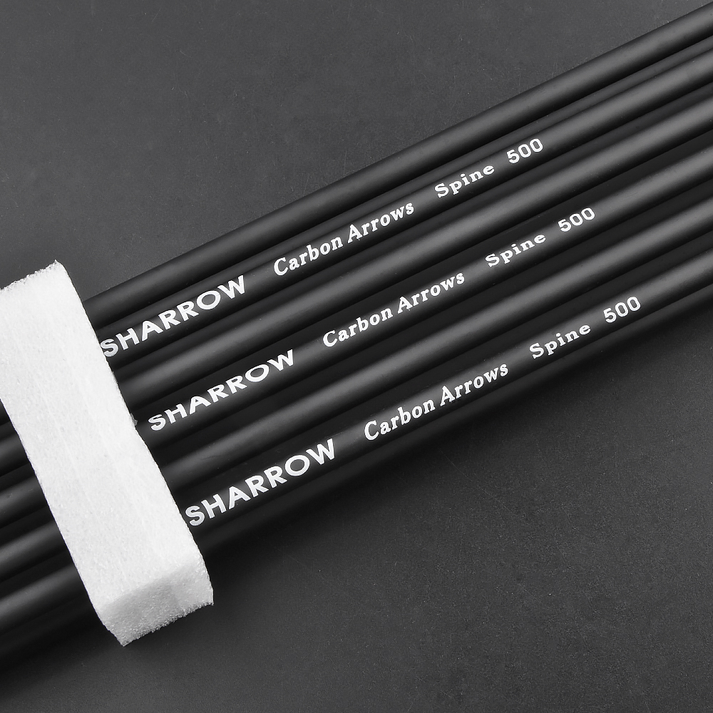 6/12pcs 30inch Carbon Arrows Spine 500 4" True Feather for Recurve/Compound Bow