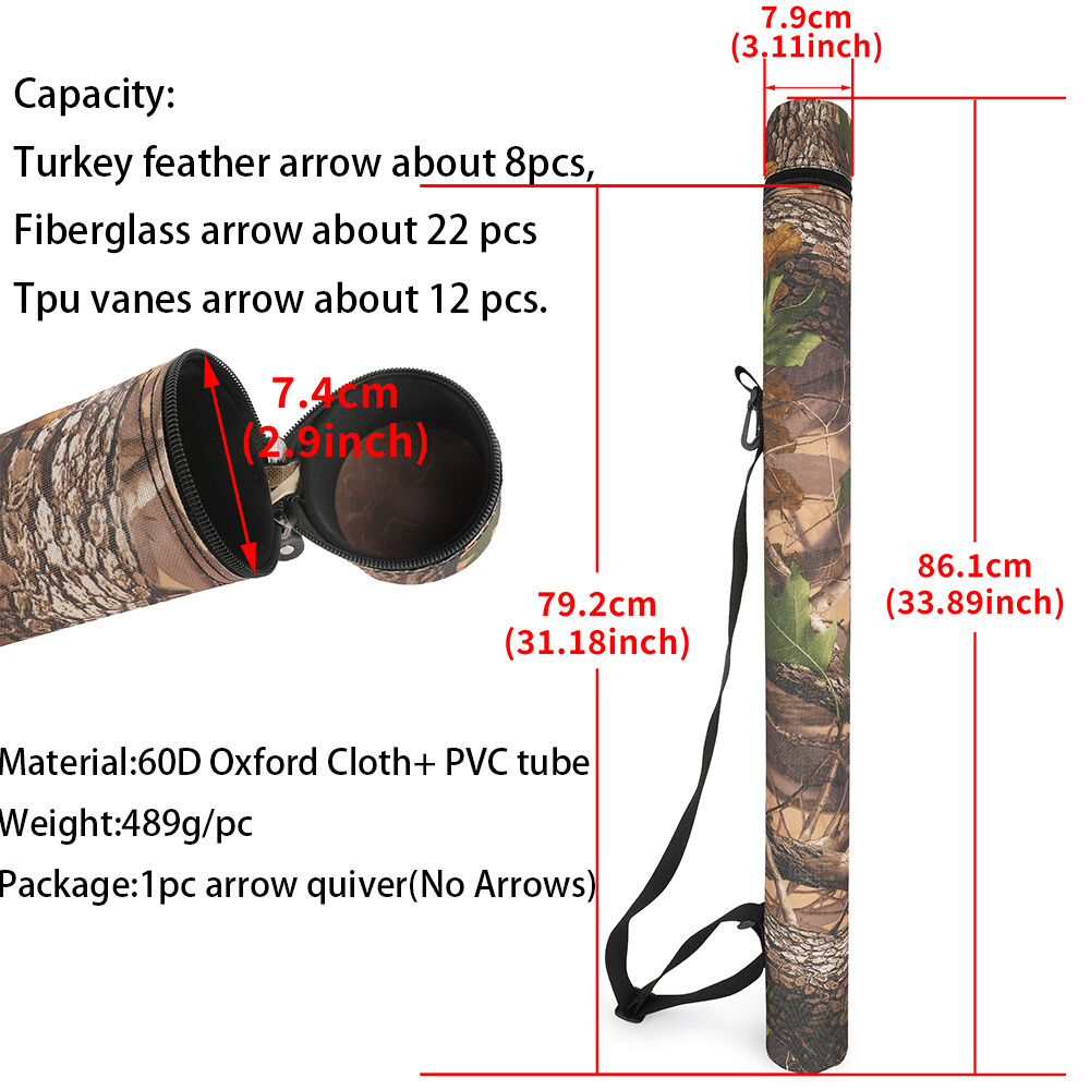 Camouflage Arrow Tube – 86.1cm Archery Quiver