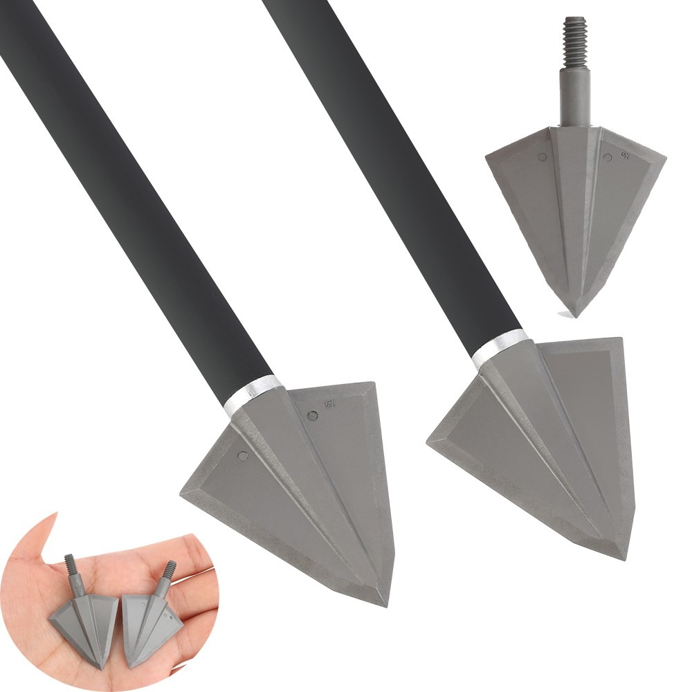 150 Grain Archery Broadheads – 2-Blade One-Piece Steel Tips