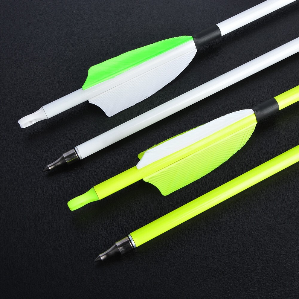 Archery Carbon Arrows 500 Spine 3" Shield Turkey Feather 6/12pcs