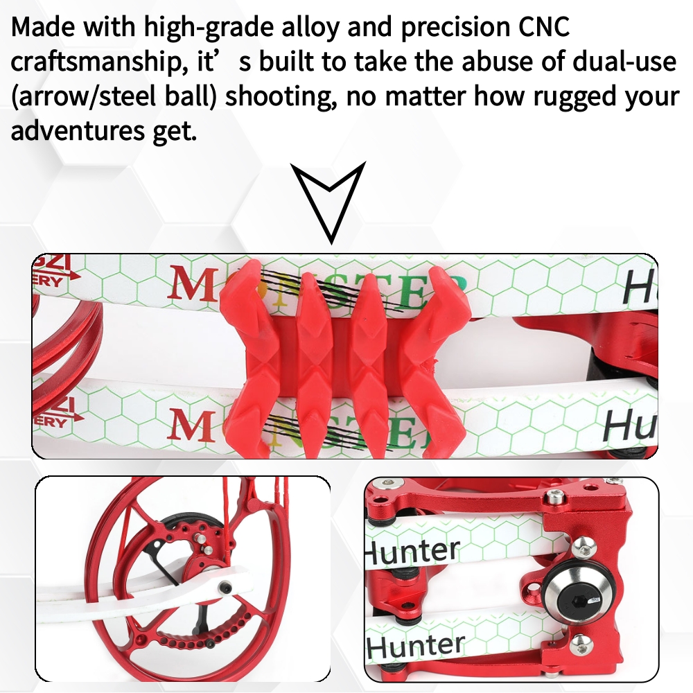 Dual-use Compound Bow 30-75lb Steel Ball Arrow