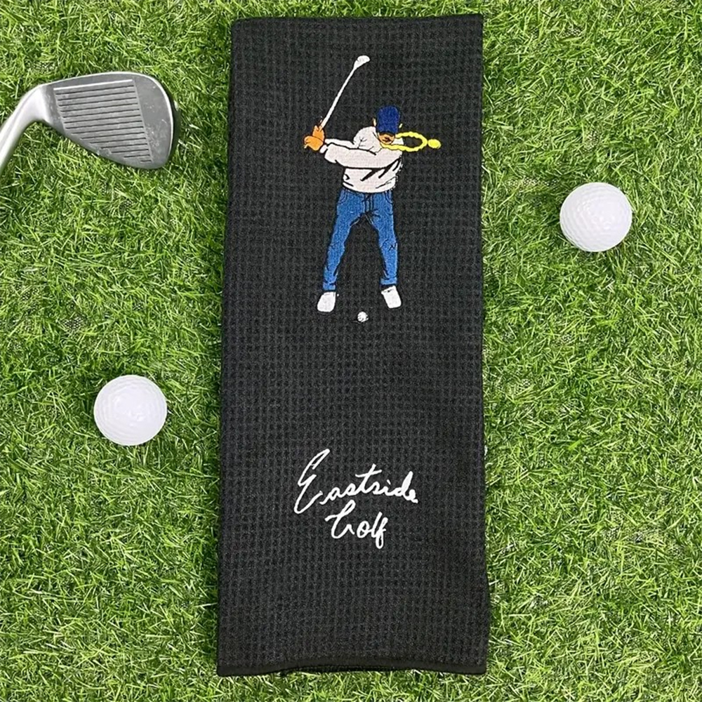 Towel Soft 40*60cm Embroidered Golf Towel Clean Clubs Ball Clip Golfers