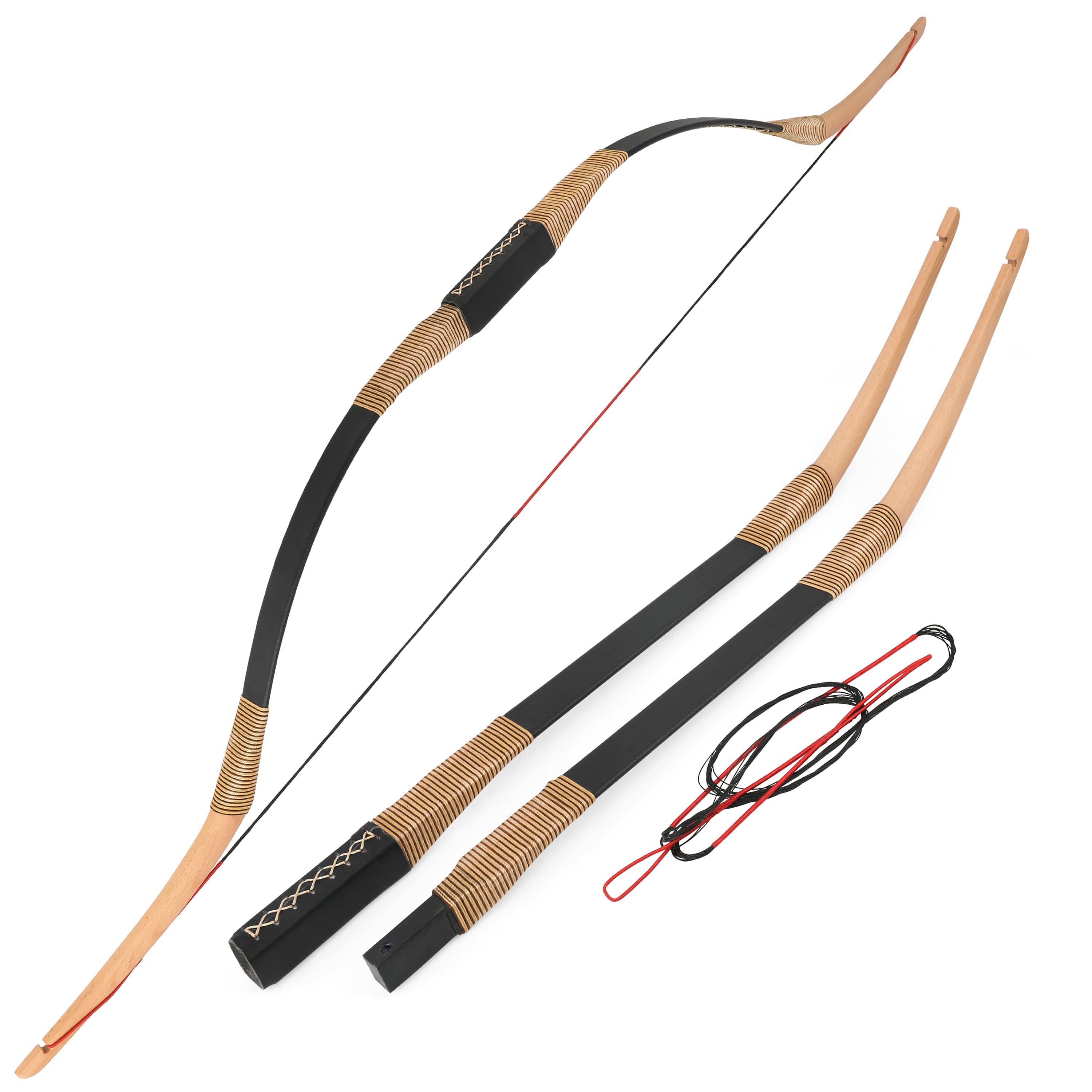 55" Traditional Takedown Wood Horse Bow Kit 20-35lbs RH/LH