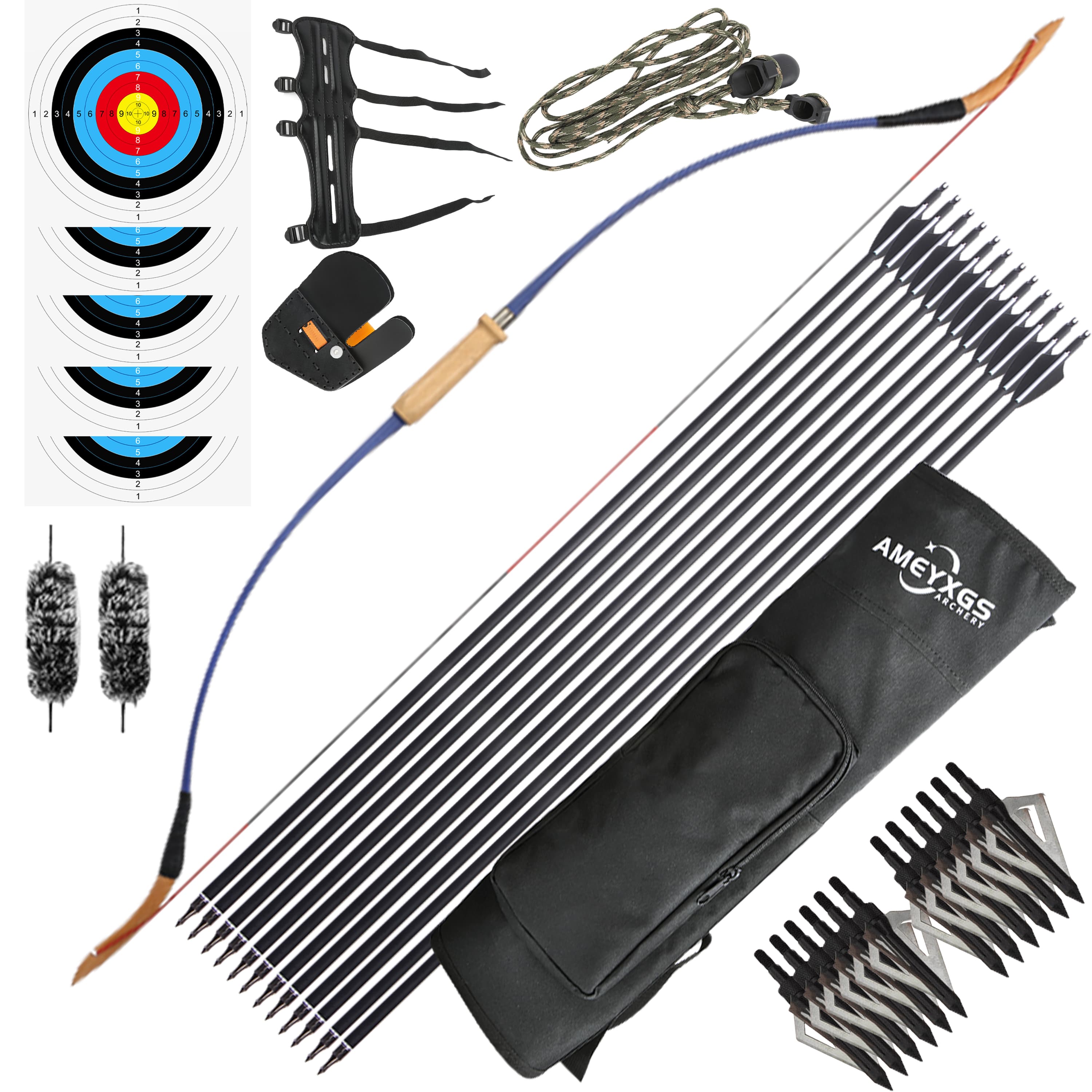 Takedown Traditional Bow Set 20-40LBS Hunting Archery
