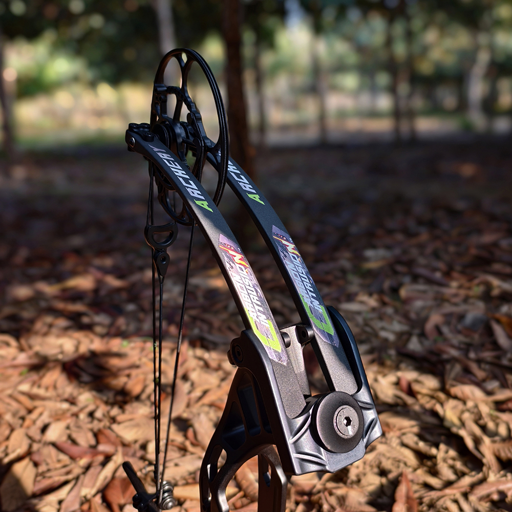 Black CNC Alloy Compound Bow Set 40-75lbs 350FPS