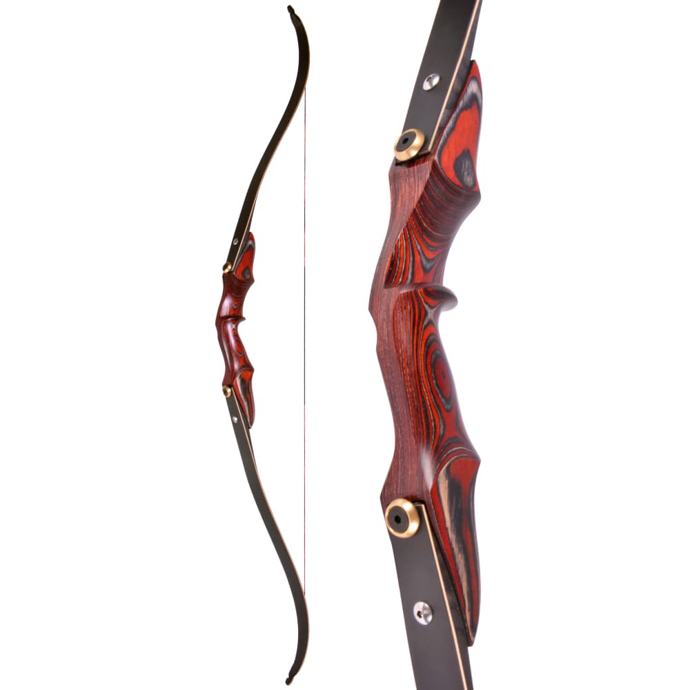 58" Wooden ILF Takedown Recurve Bow for Traditional Archery 20–50 lbs