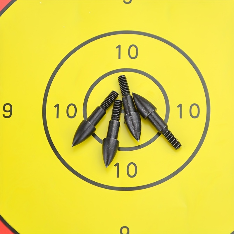 75 Grain Brass Arrow Tips Set – 24pcs, Yellow & Black