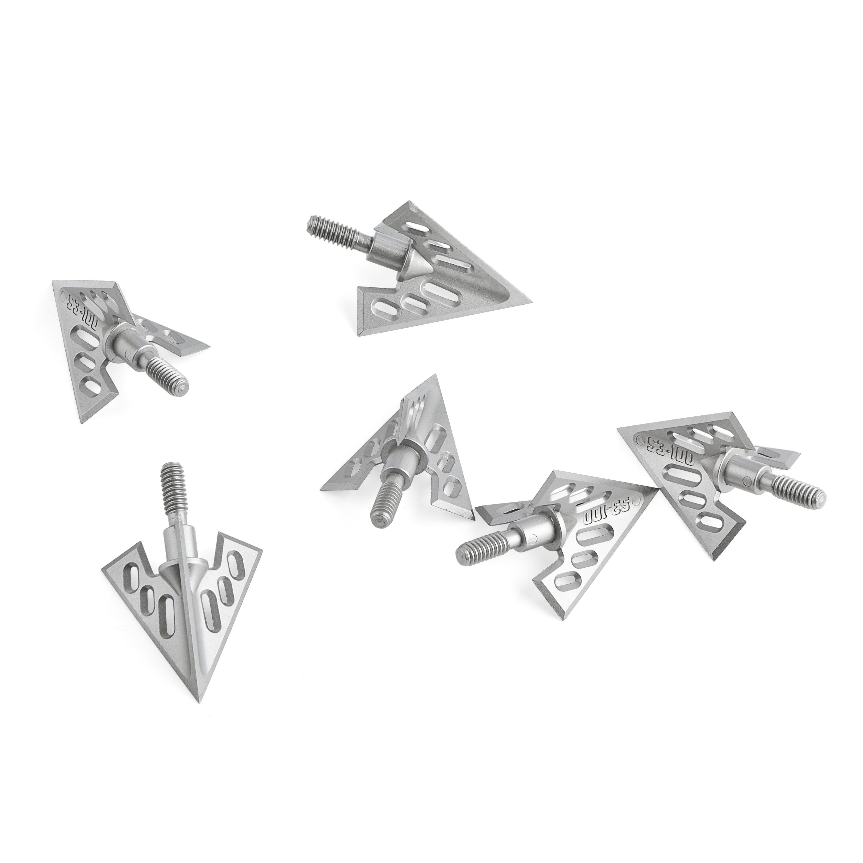 Universal Thread Aluminum Arrowheads, High Hardness, Pack of 6