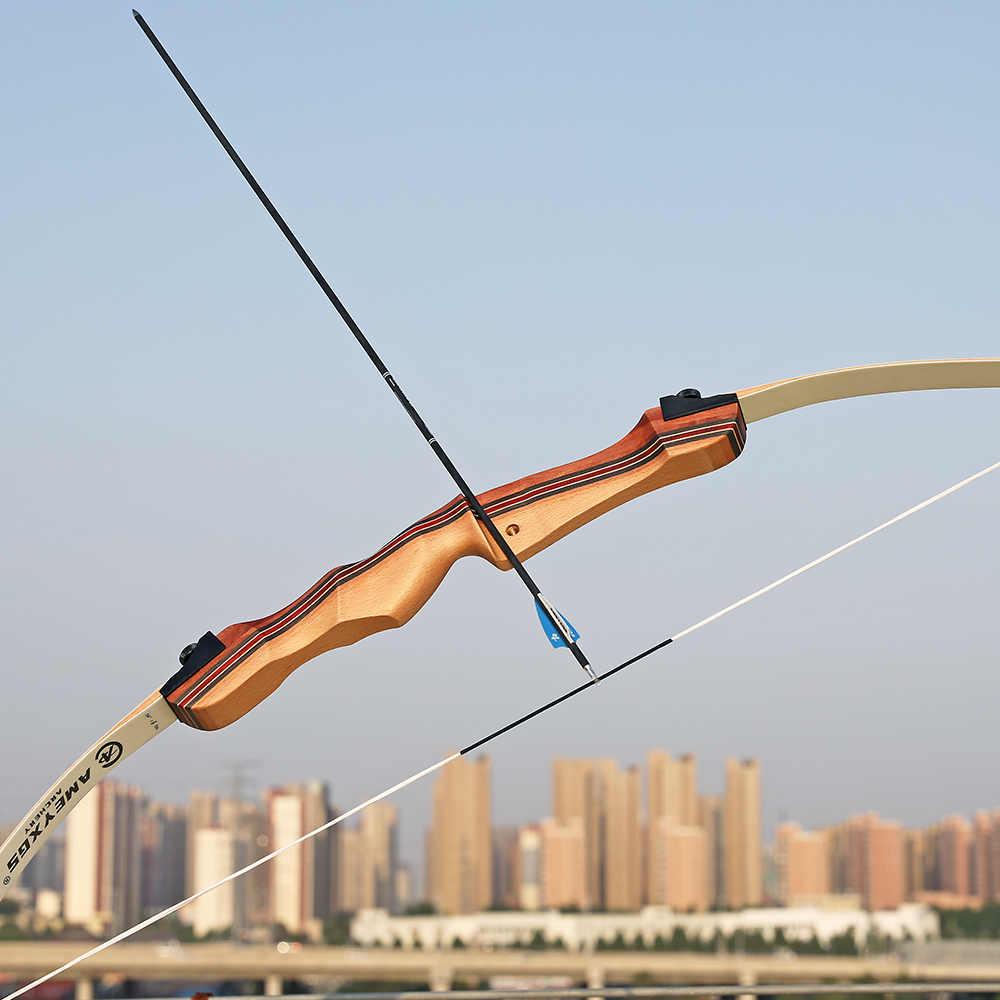 Youth Recurve Bow White Limbs 10-20lbs Laminated Wood 54"/48" 