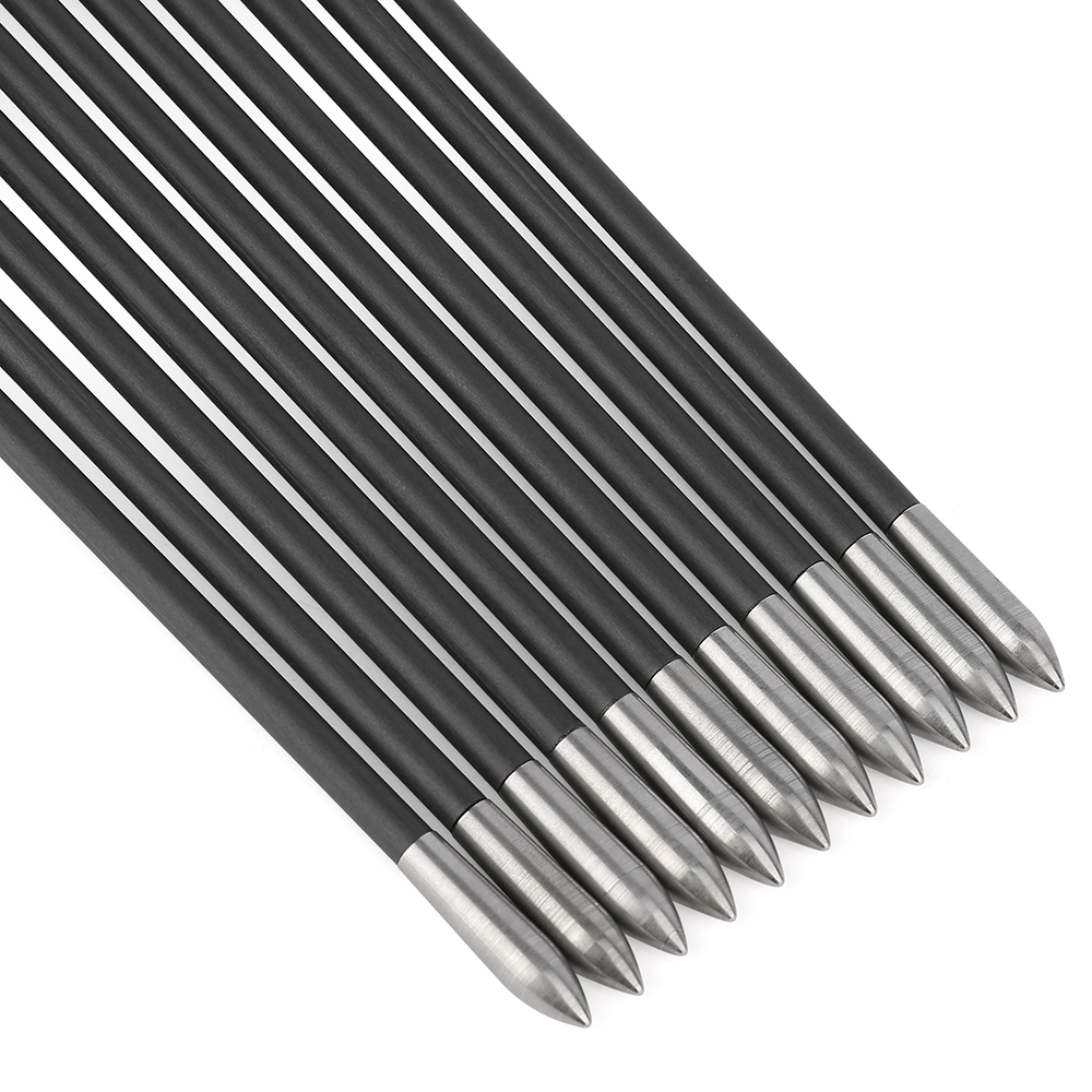 1.75" Shield Rubber Feather 40T Carbon Arrows 12pcs