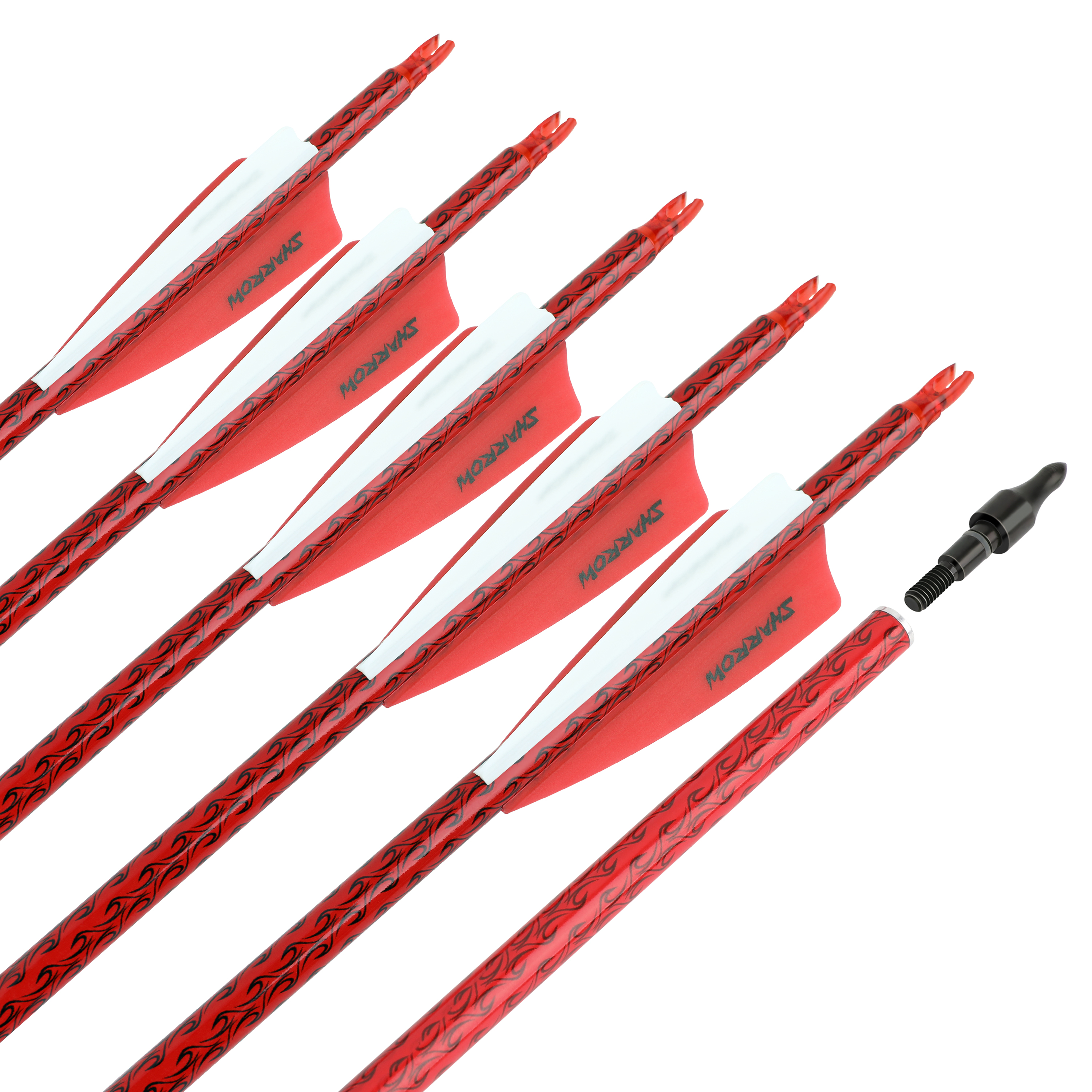 12pcs 30 inch Carbon Arrows SP500 Archery Hunting Target Arrows