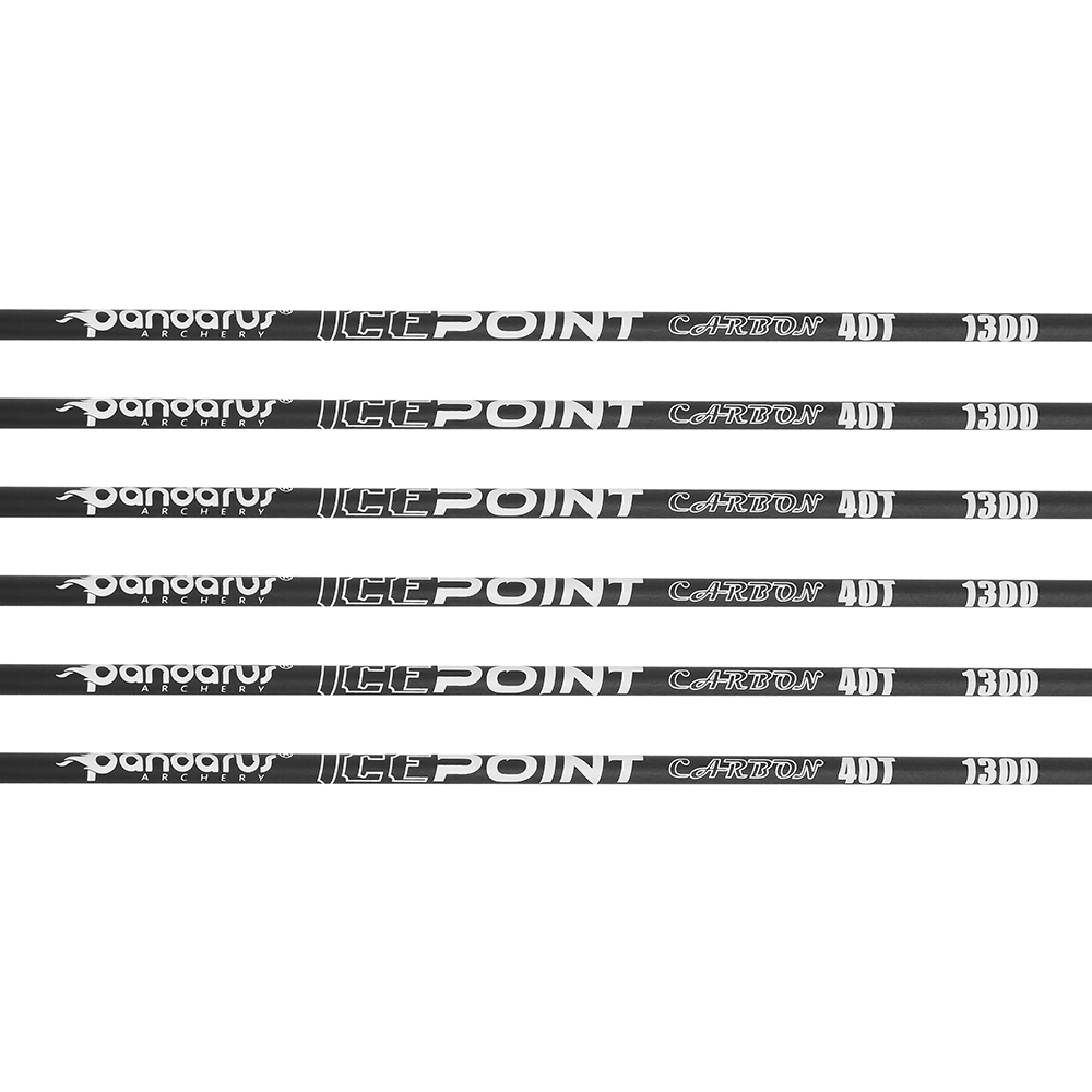 1.75" Shield Rubber Feather 40T Carbon Arrows 12pcs