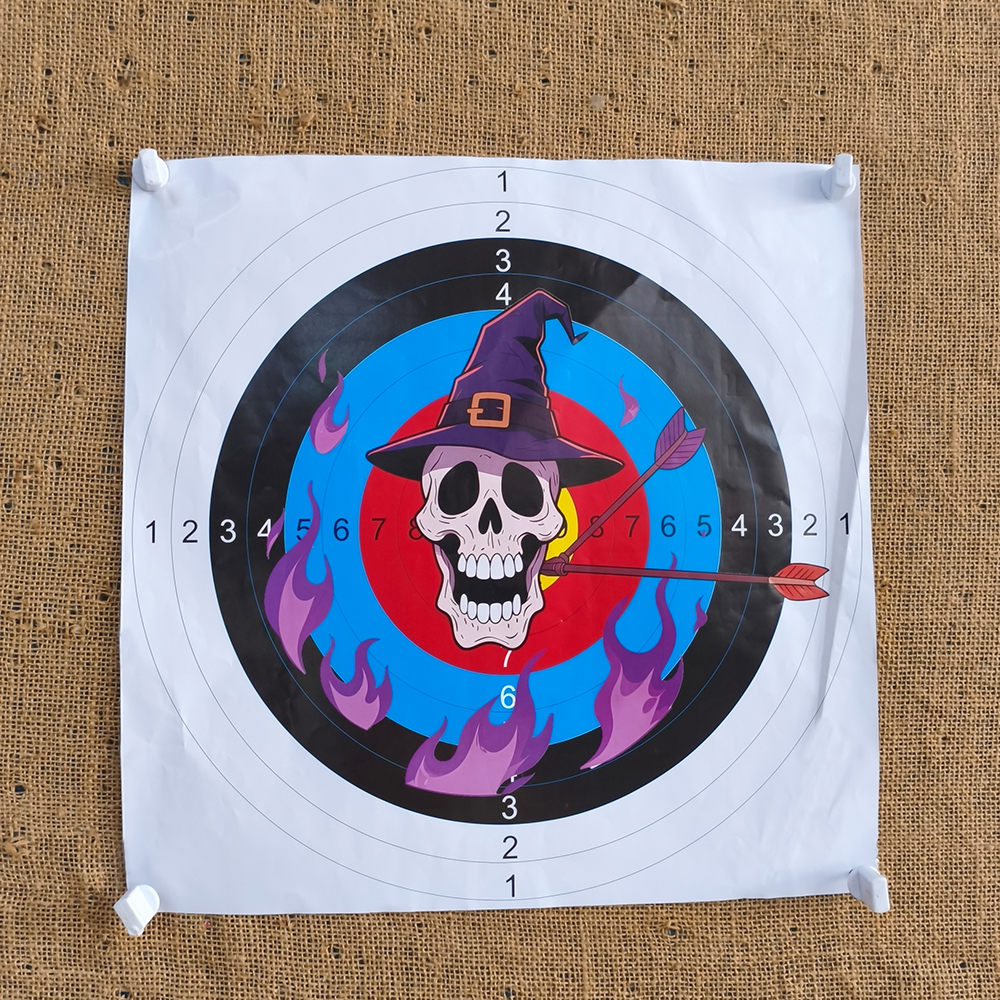 10pcs Halloween Archery Target Paper Set 41x41cm Ghost Pumpkin Vampire Skull
