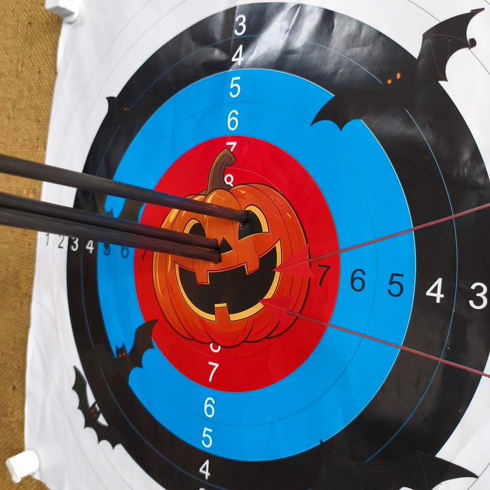 10pcs Halloween Archery Target Paper Set 41x41cm Ghost Pumpkin Vampire Skull