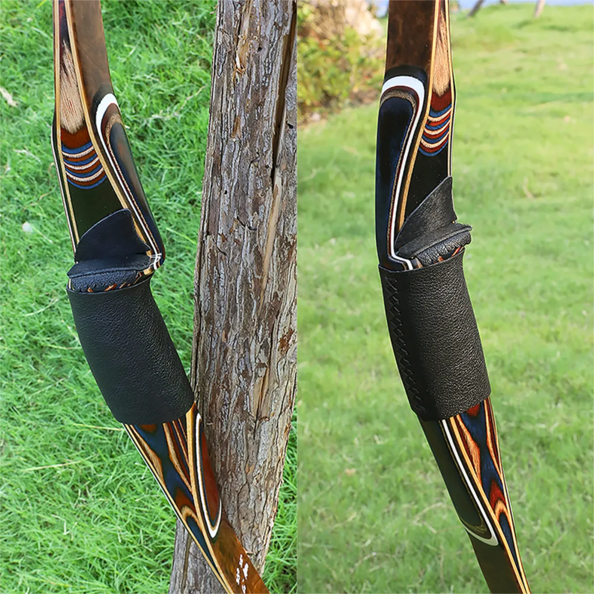 Traditional Takedown Triangle Bow Handcrafted Wood & Bamboo 20-55LBS