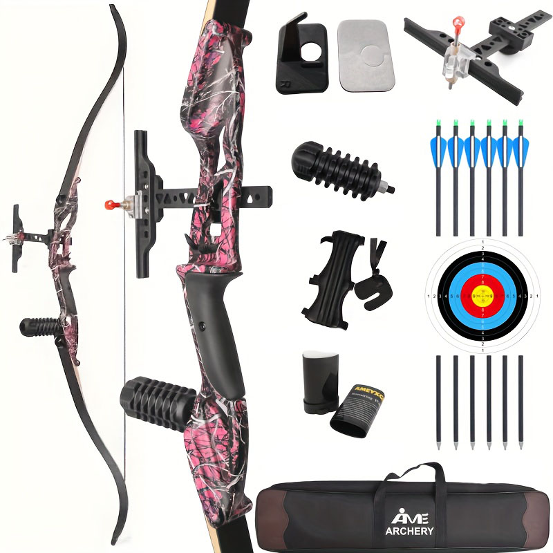 Red Camo Hunting Bow 30–50lbs - 56 inch