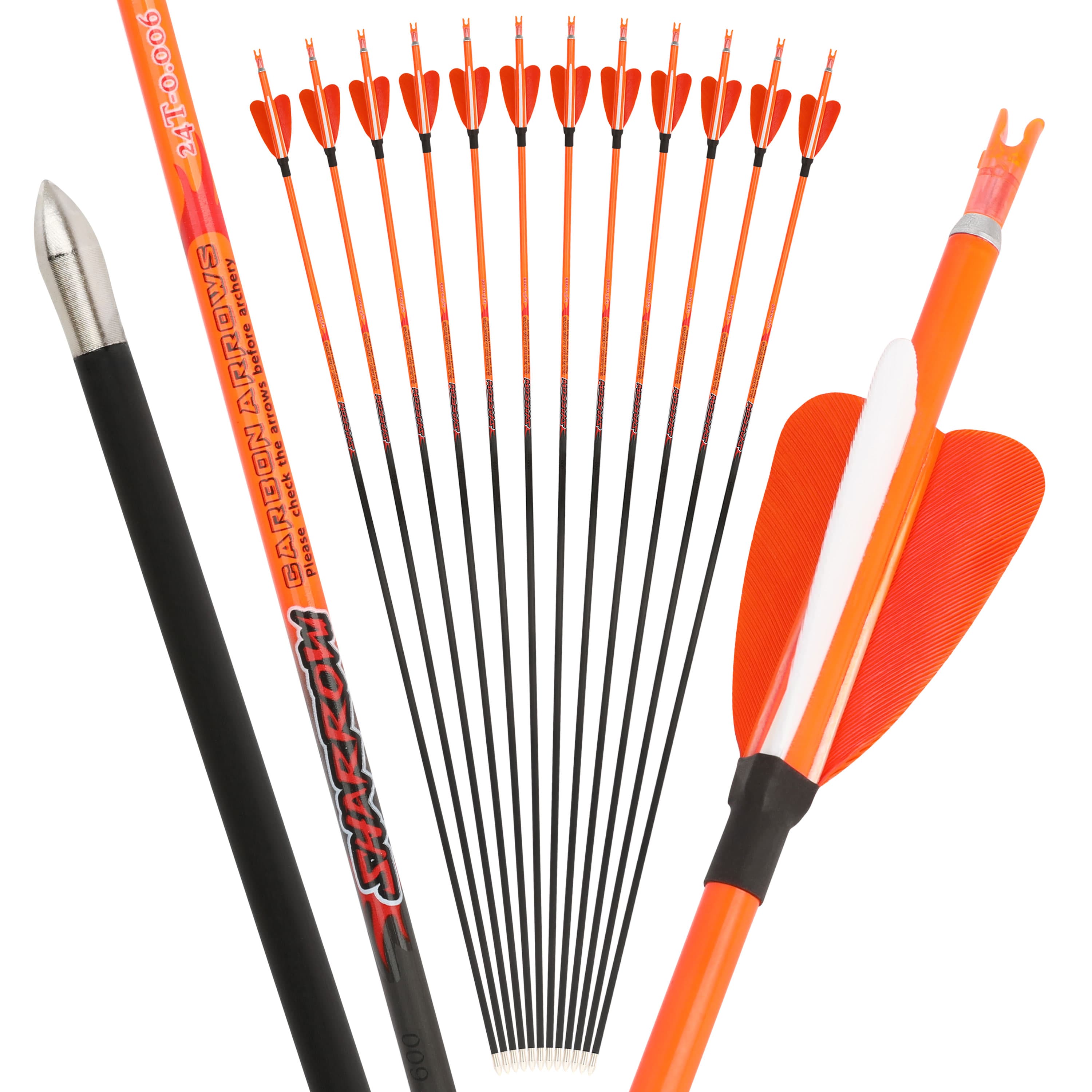 32inch Arrows Archery Turkey Feather Spine 500 for Recurve Compound Hunting