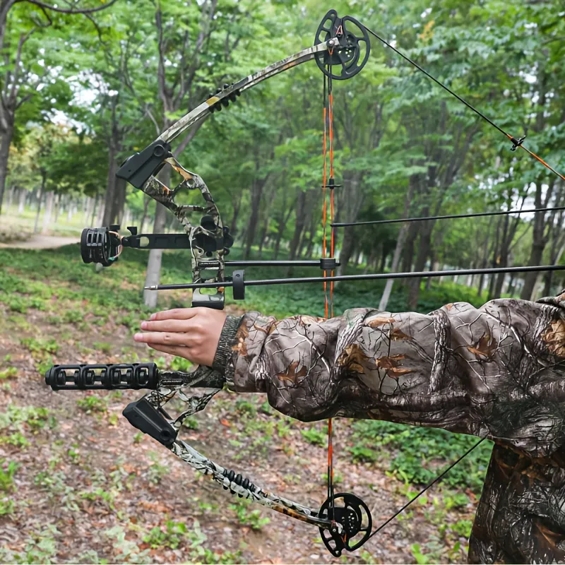 Archery Camouflage Compound Bow Set 0-70lbs Right Hand Hunting