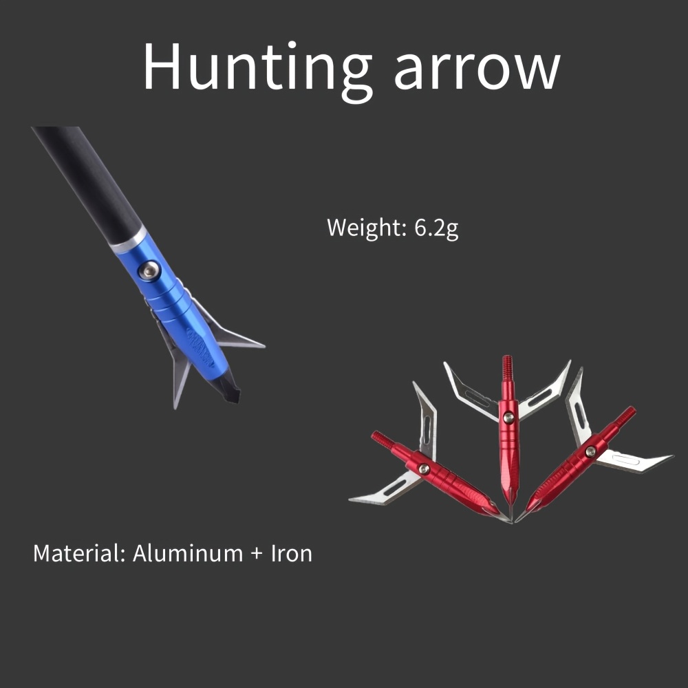 Elf Aluminum Arrow Set – 6-Pack with Arrowhead Case