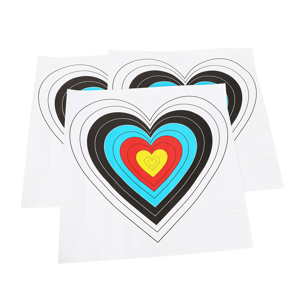 Heart Target Paper 120g Double Coated 40x40cm Archery Paper