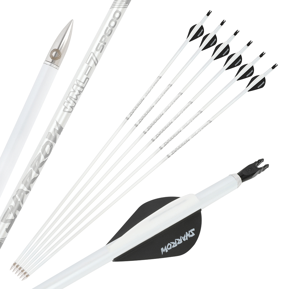 WML2 600 Spine Pure Carbon Arrows 2" TPU Vanes