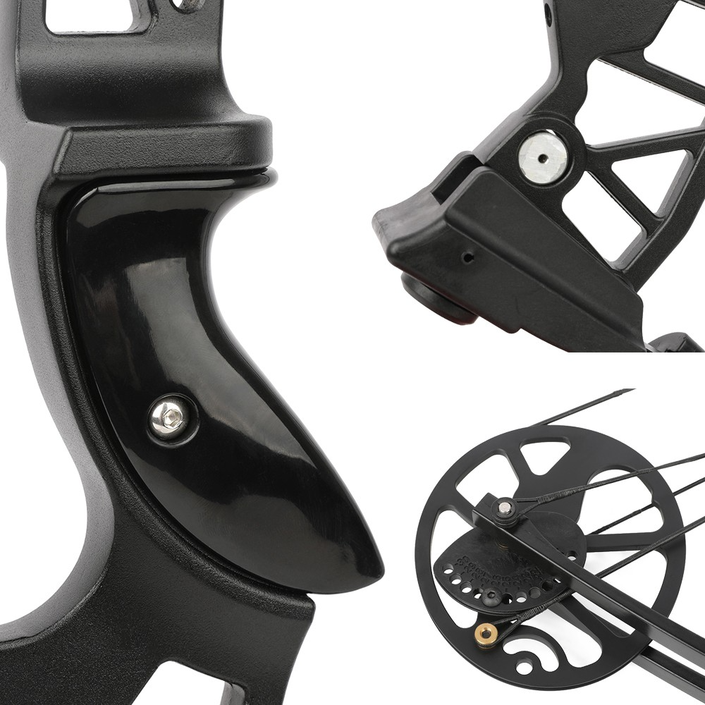 Entry-Level Compound Bow Set 38–70lbs Adjustable Black