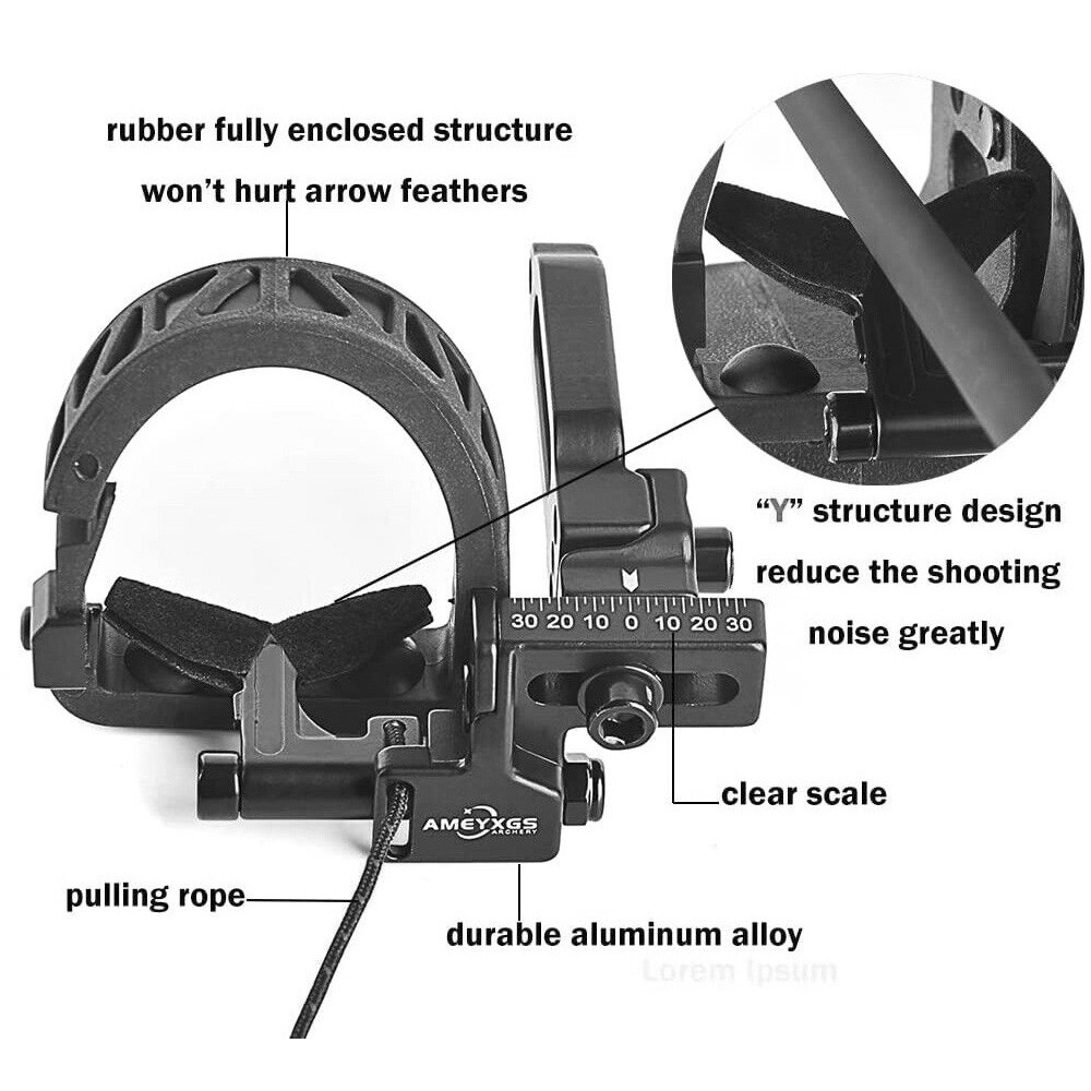 Right-Hand Drop Away Aluminum Arrow Rest