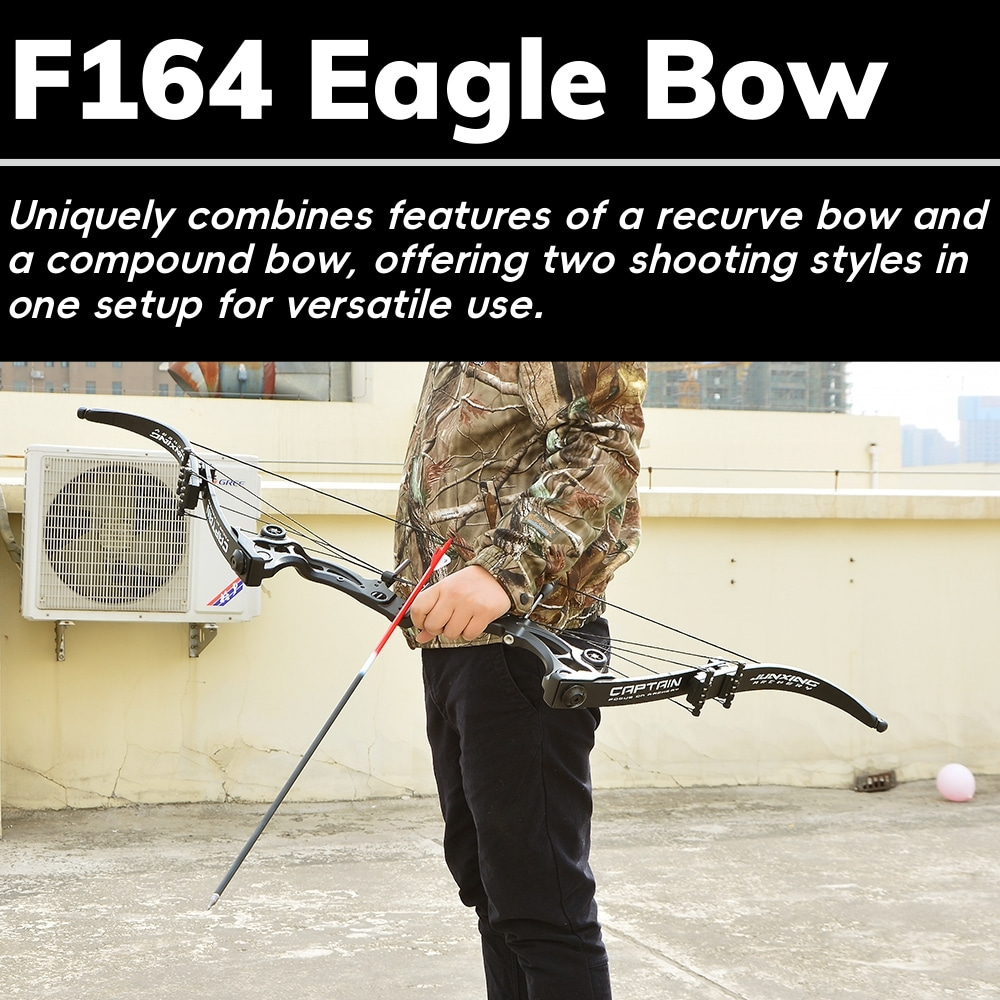 F164 Recurve Bow Hunting Fishing 320FPS Compound Archery Shooting